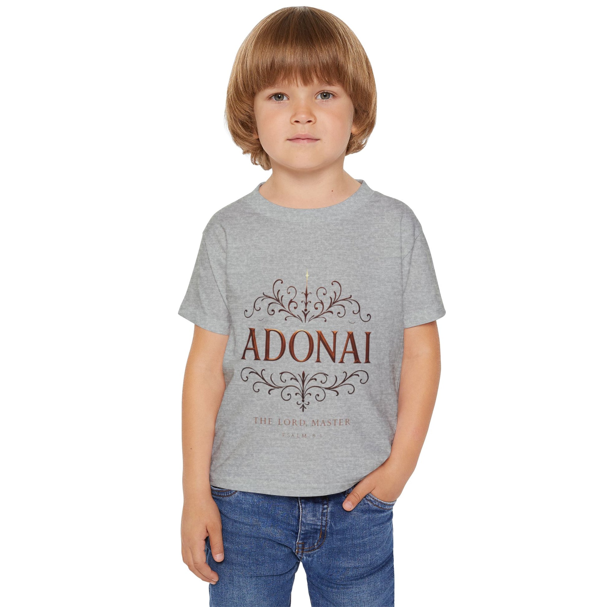 Adonai Toddler T‑Shirt — Faithful Psalm Design for Babies & Kids