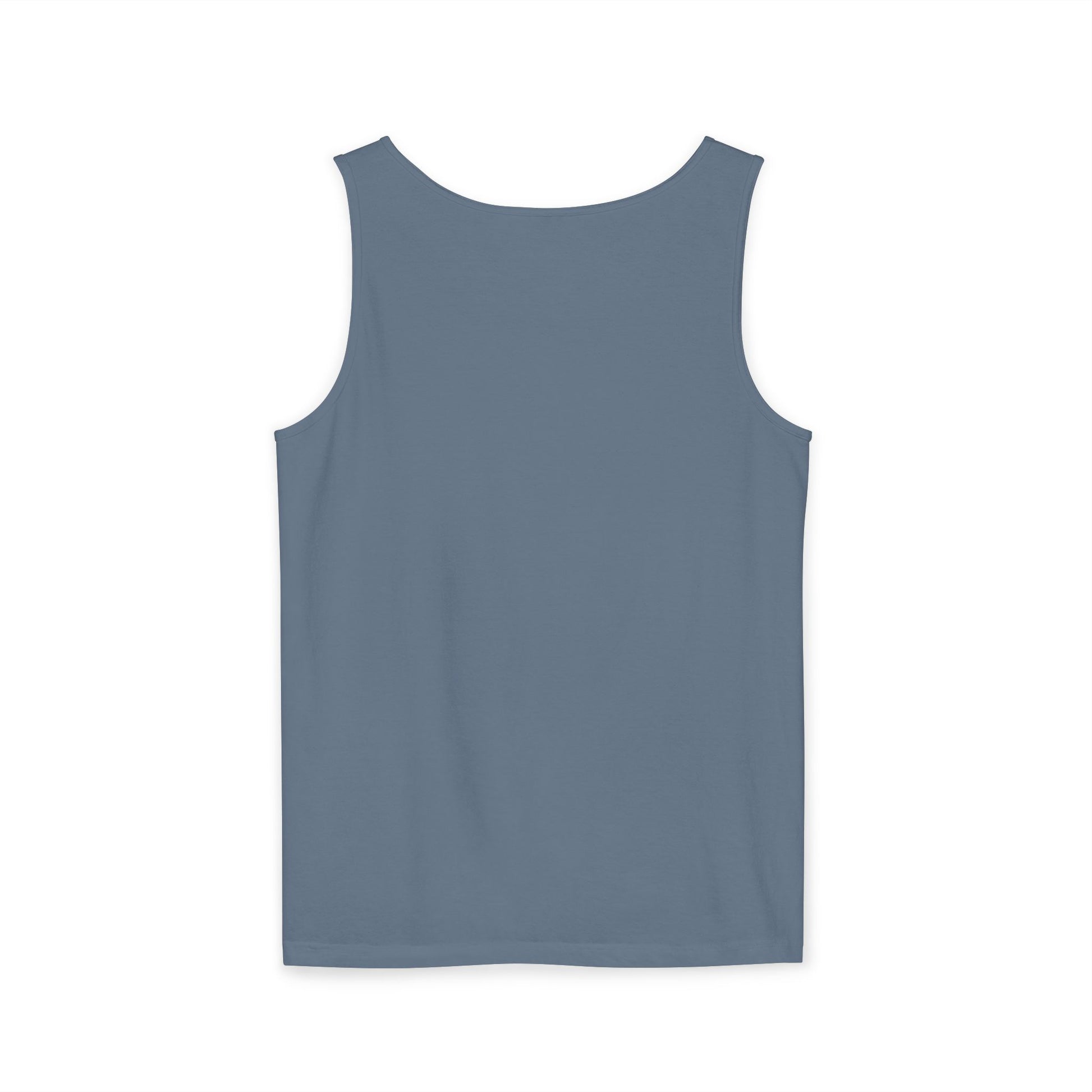 Palm Oasis Tank Top — Golden Tropical Graphic Summer Tee