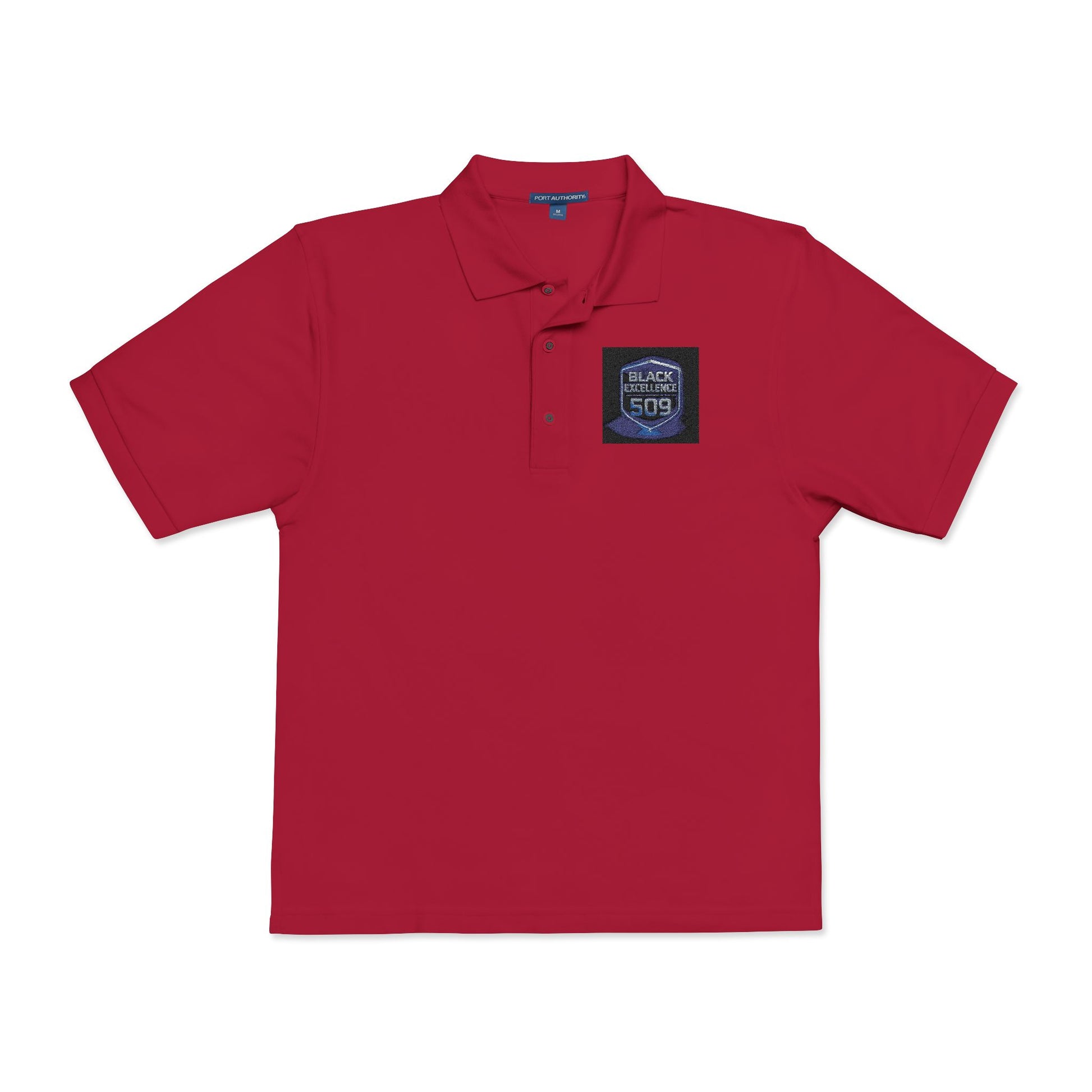 Embroidered 'Stay Weird' Blue Galaxy Polo