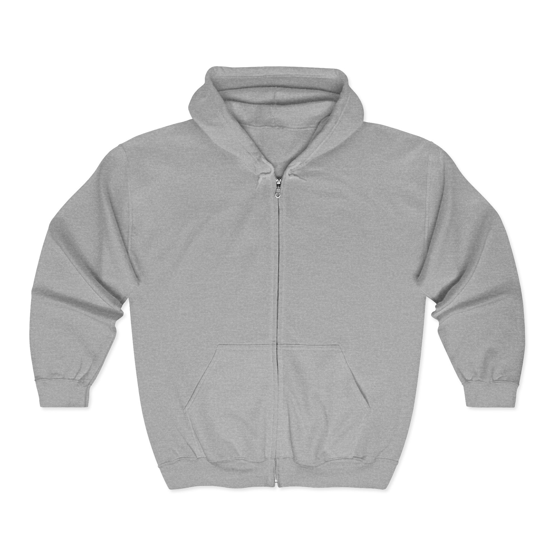 Cozy Full Zip Hoodie for All Occasions | Comfortable Unisex Zip-Up Sweatshirt | Relaxed Style, Gift for Friends, Perfect for Layering