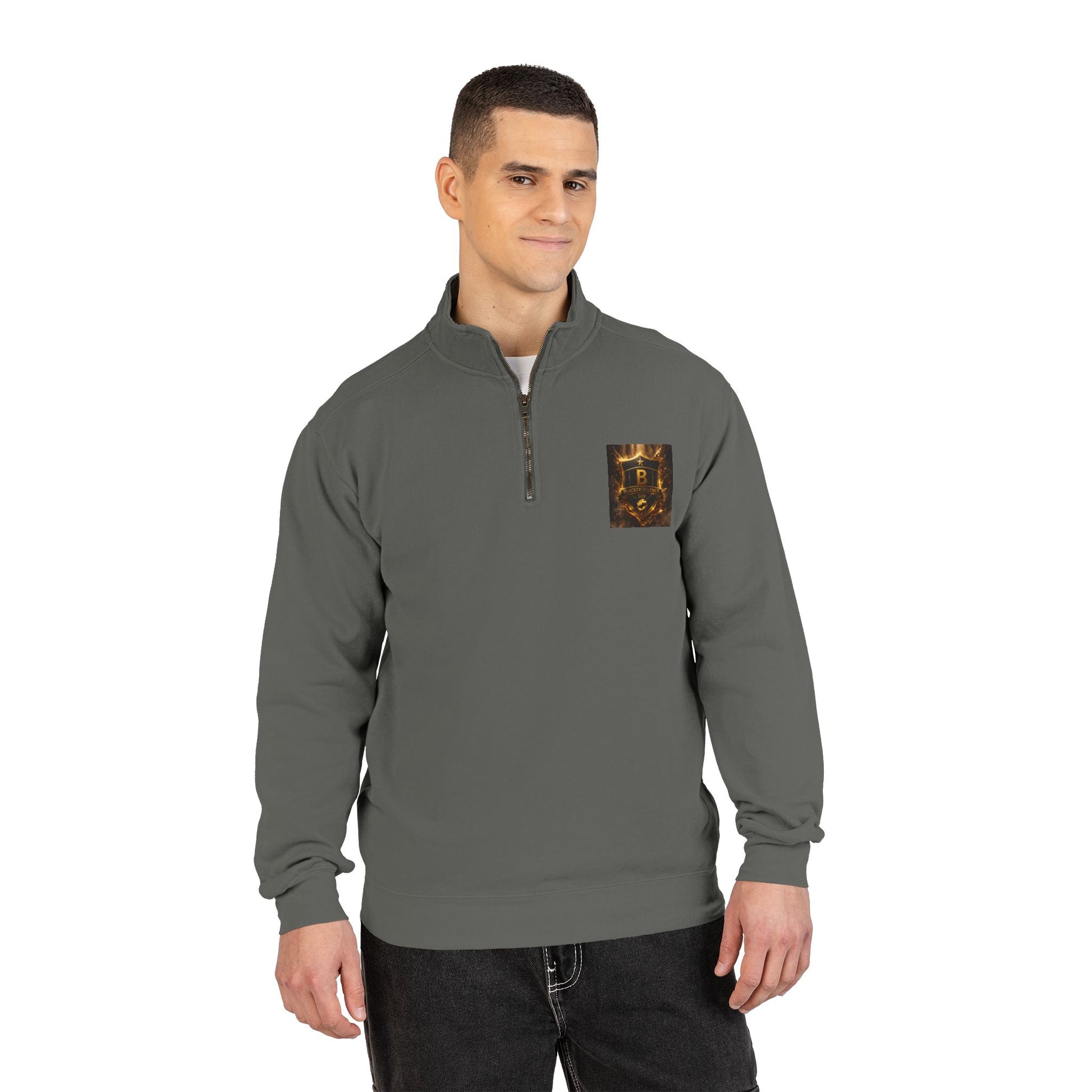 Quarter-Zip Sweatshirt with Cozy Candlelight Graphic