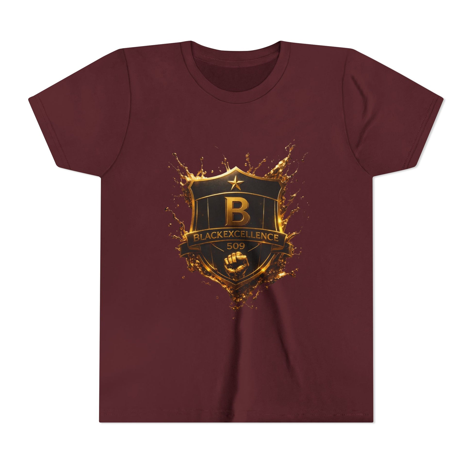 Youth Tee - Blackeyz Defense Gold Shield Graphic
