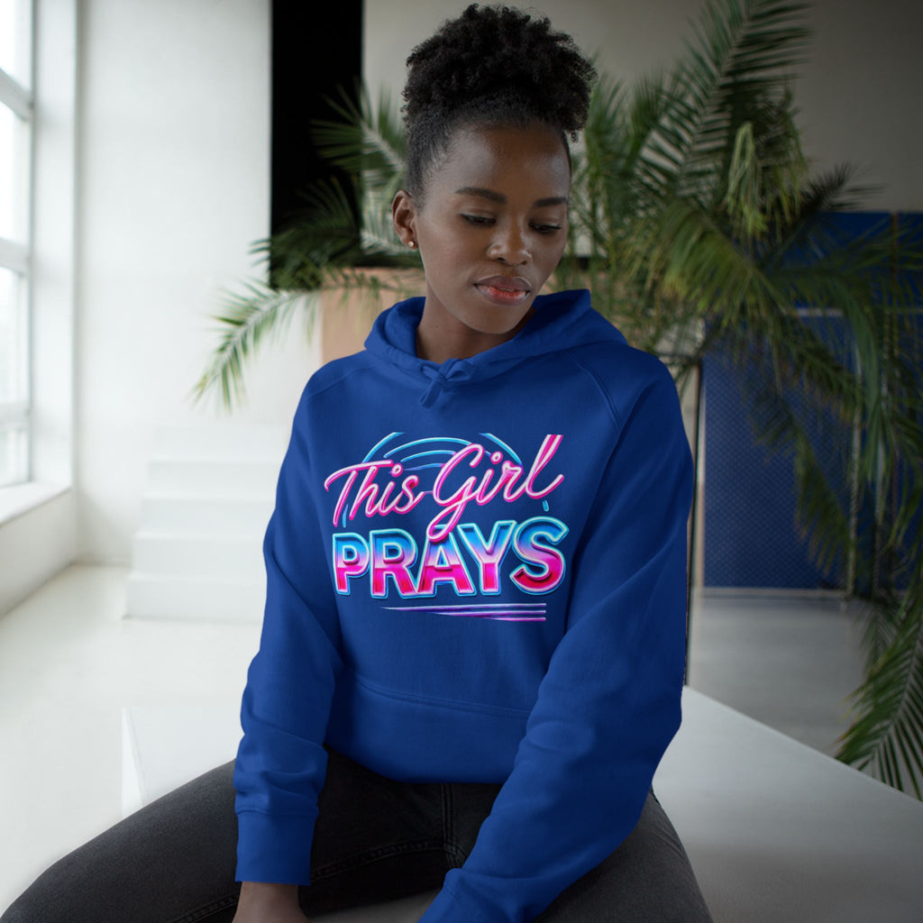 This Girl Prays Hoodie — Women's Faith Graphic Hoodie