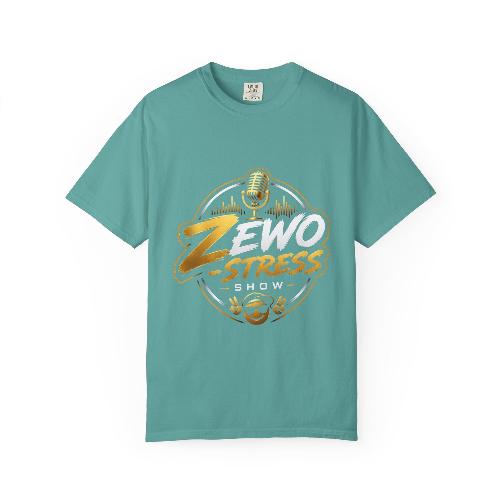 Z-Stress Podcast Logo T-Shirt — Relaxed Microphone Graphic Tee