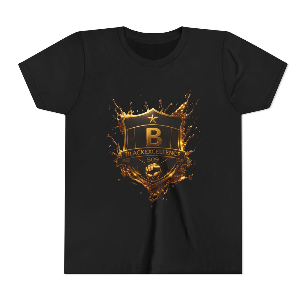Youth Tee - Blackeyz Defense Gold Shield Graphic
