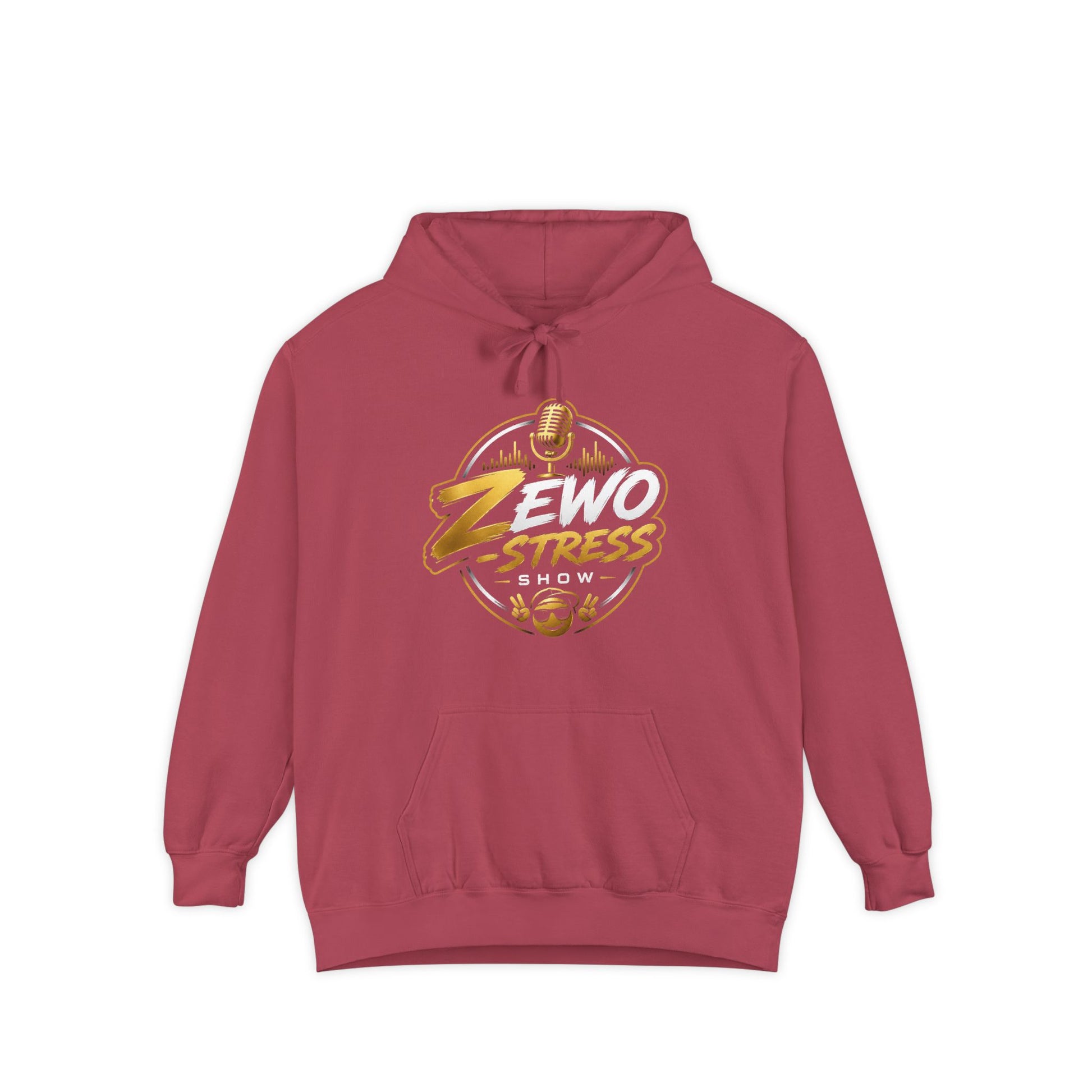 Z-Stress Hoodie — Relaxed Graphic Pullover with Gold Zen Design