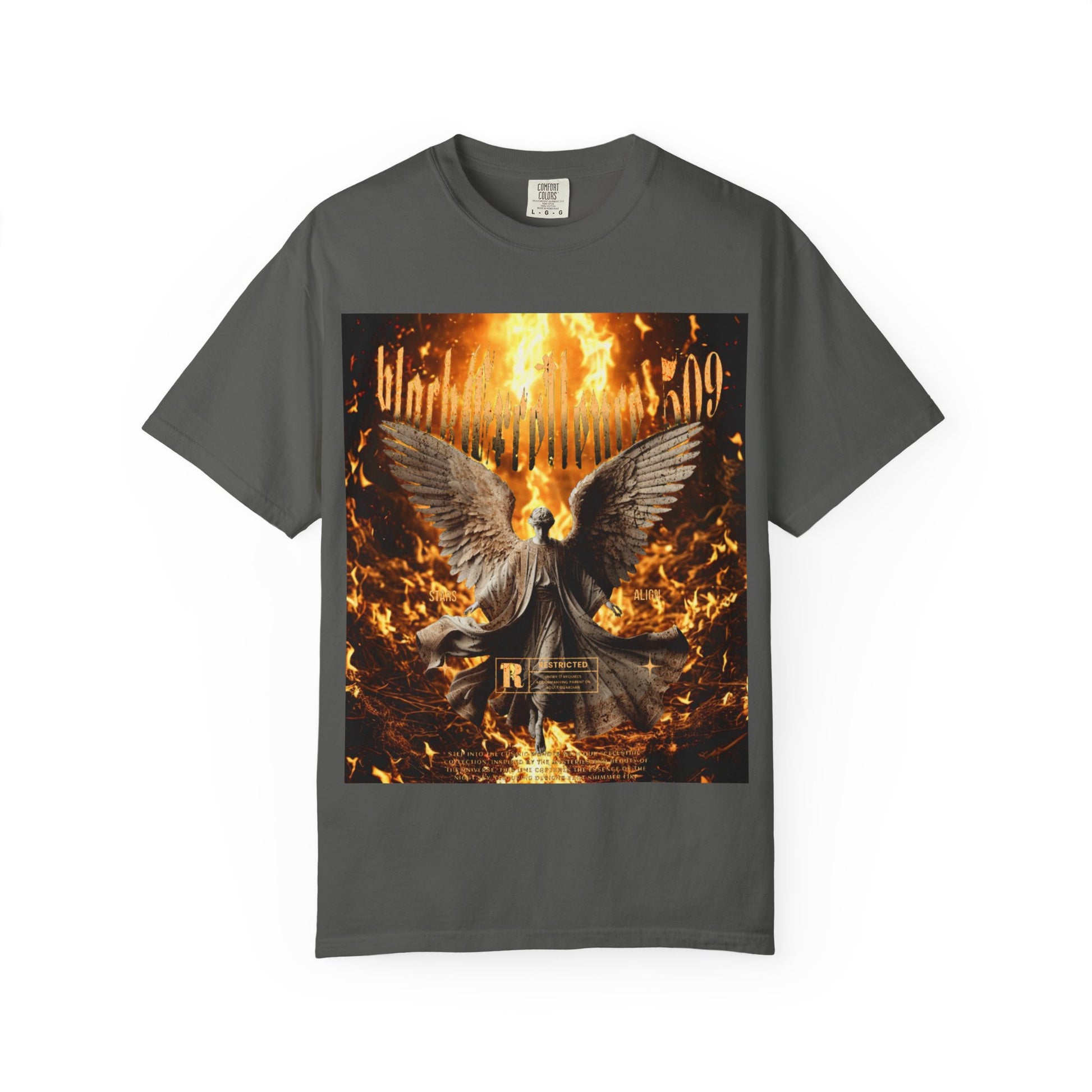 Dramatic Angel Graphic T-shirt | Gothic Style Tee | Unisex Casual Shirt | Festival Wear | Unique Gift for Music Lovers