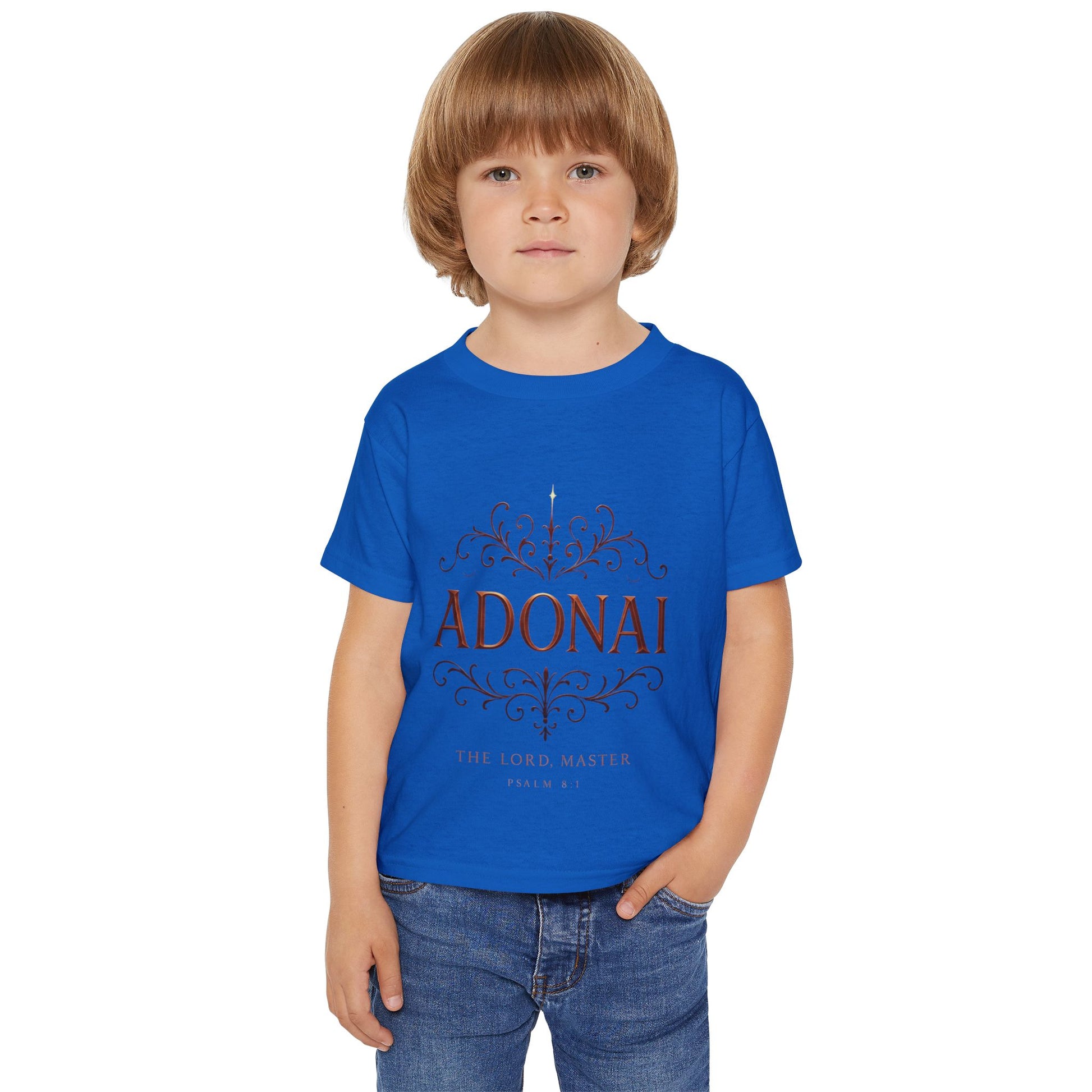 Adonai Toddler T‑Shirt — Faithful Psalm Design for Babies & Kids