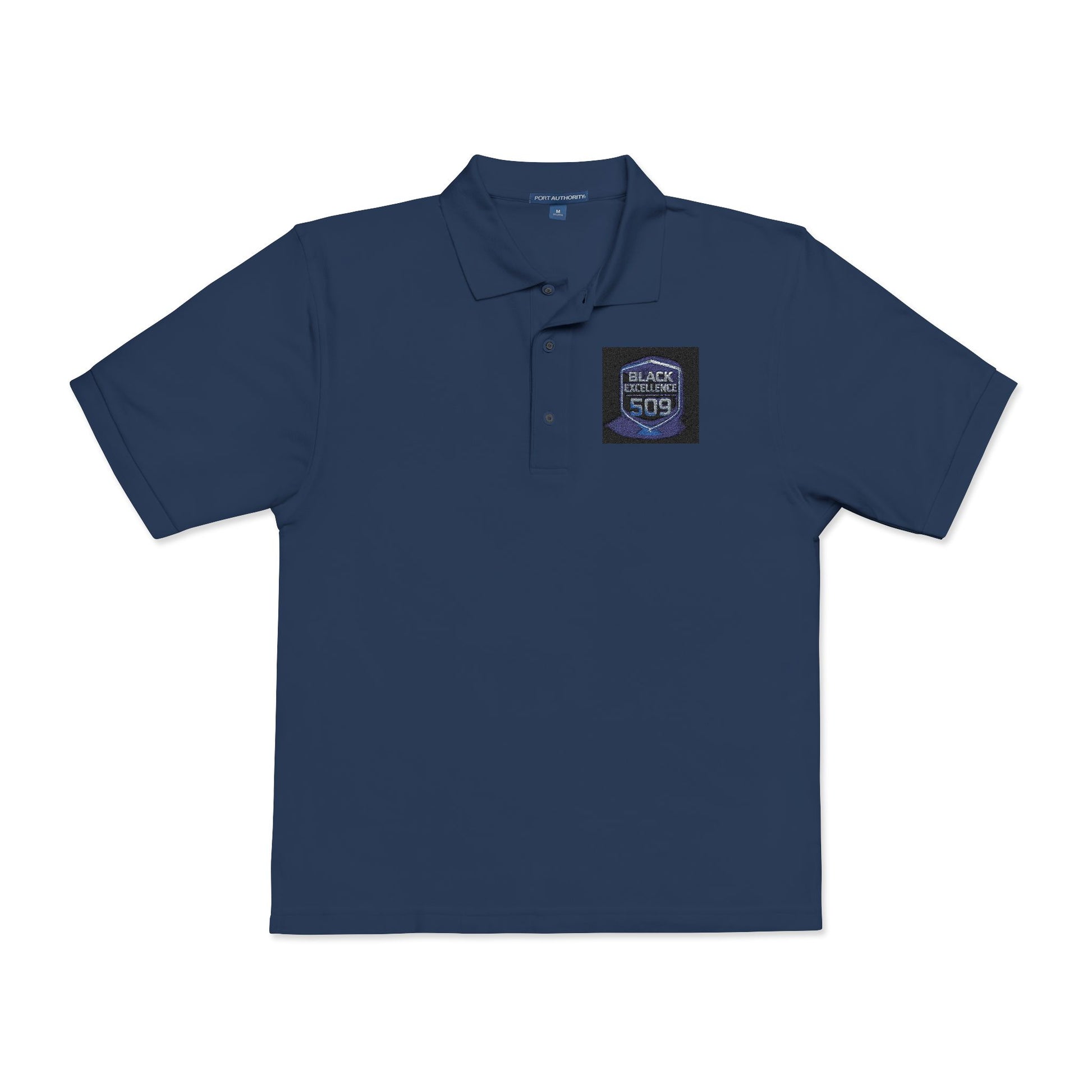 Embroidered 'Stay Weird' Blue Galaxy Polo
