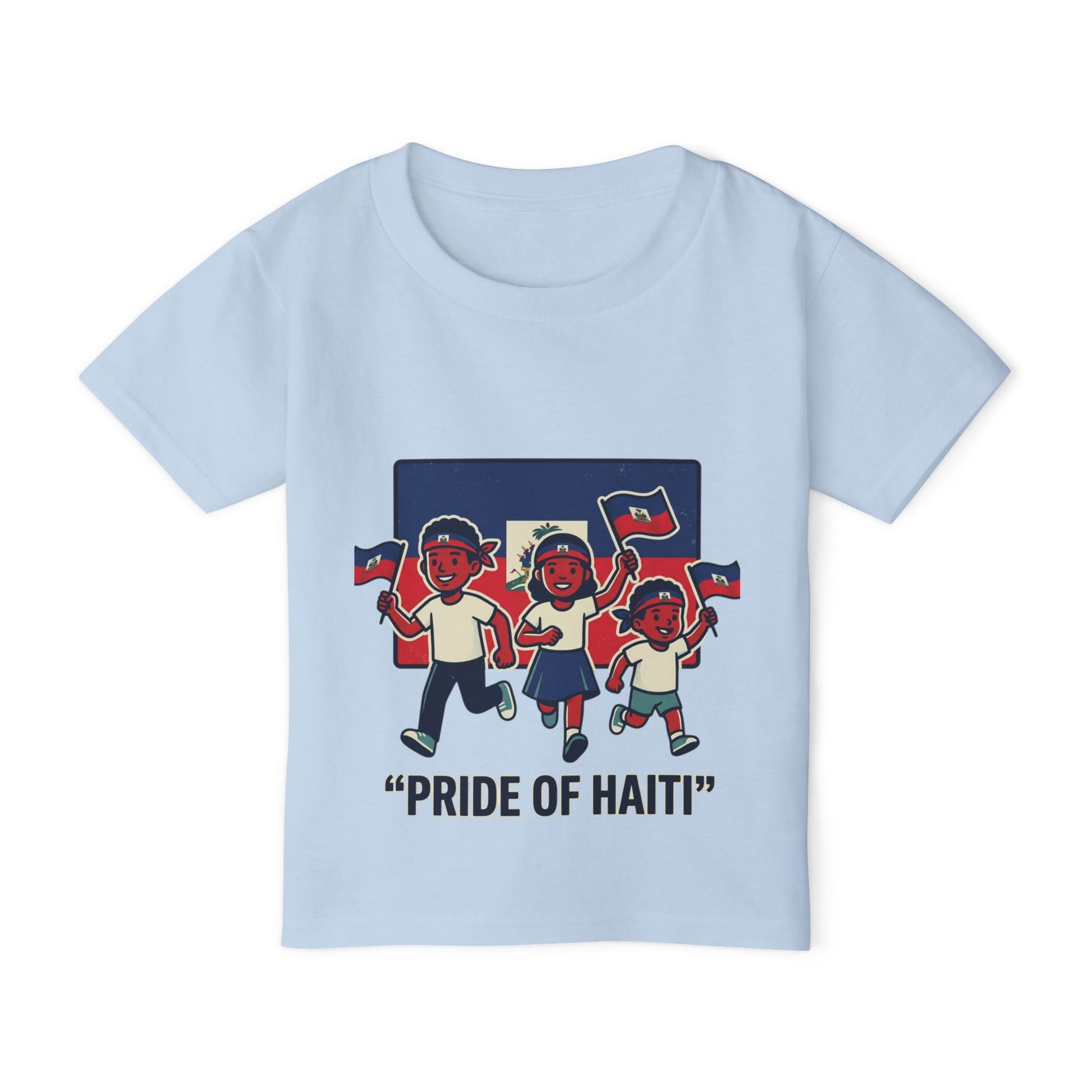 Toddler T-Shirt — “Pride of Haiti” Kids Graphic Tee (Patriotic Haiti Flag Design)