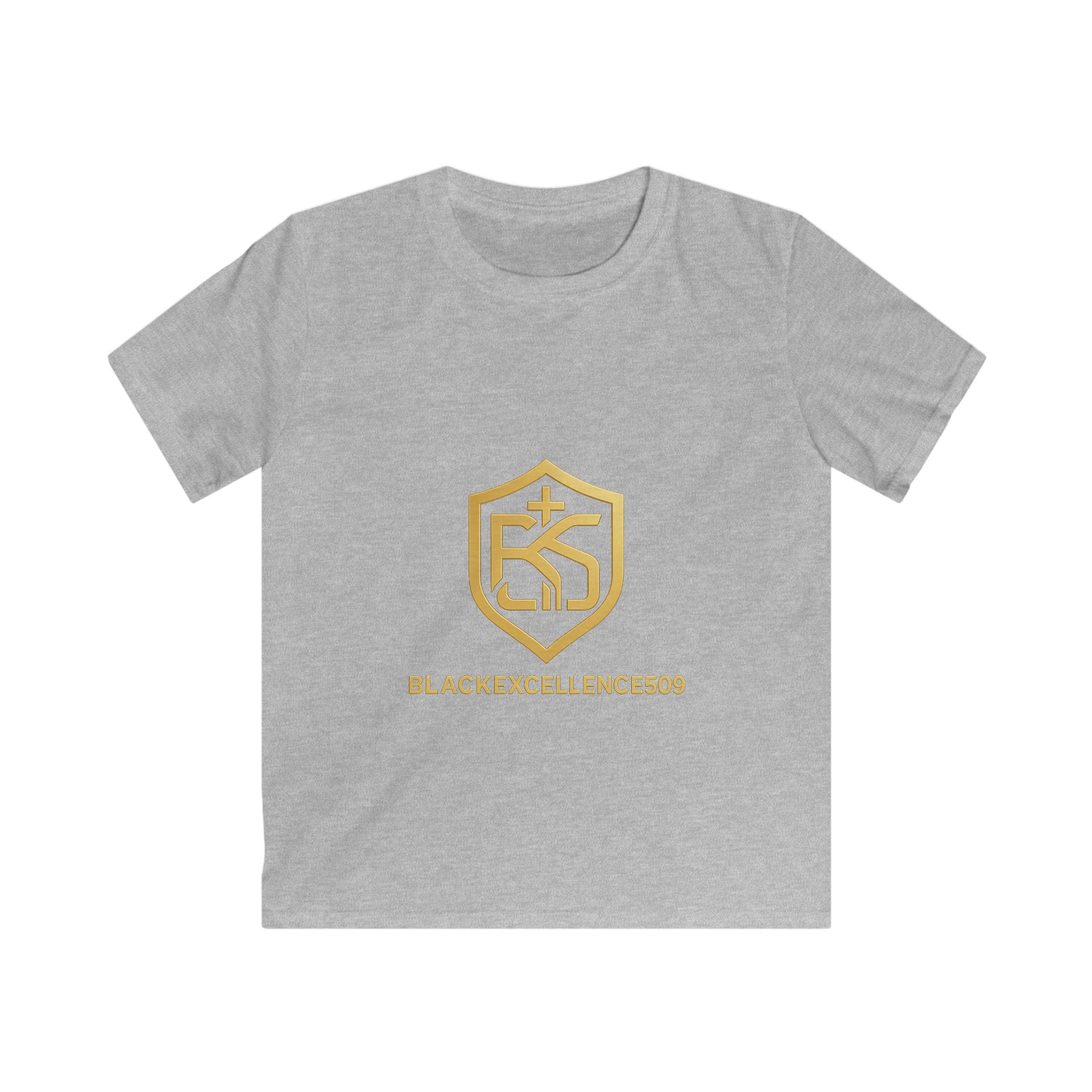 Kids Tee — Gold BlackExcellence509 Shield Logo