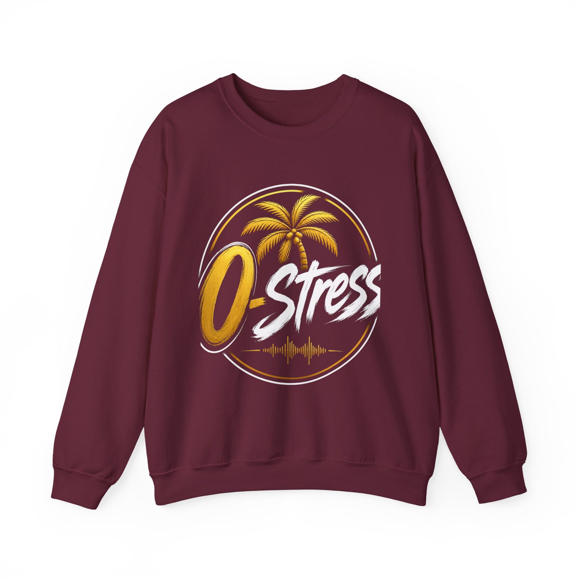 Palm Sunset Crewneck Sweatshirt — Gold Palm Circle Graphic