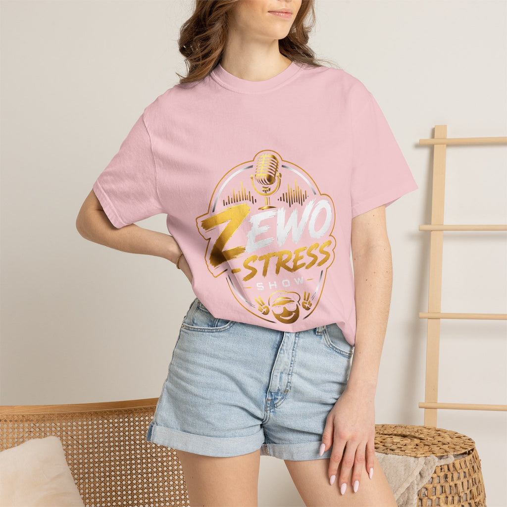 Z-Stress Podcast Logo T-Shirt — Relaxed Microphone Graphic Tee