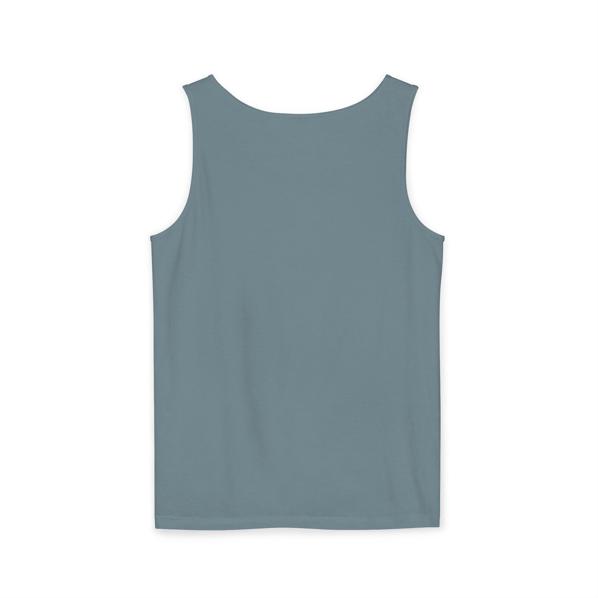 Palm Oasis Tank Top — Golden Tropical Graphic Summer Tee