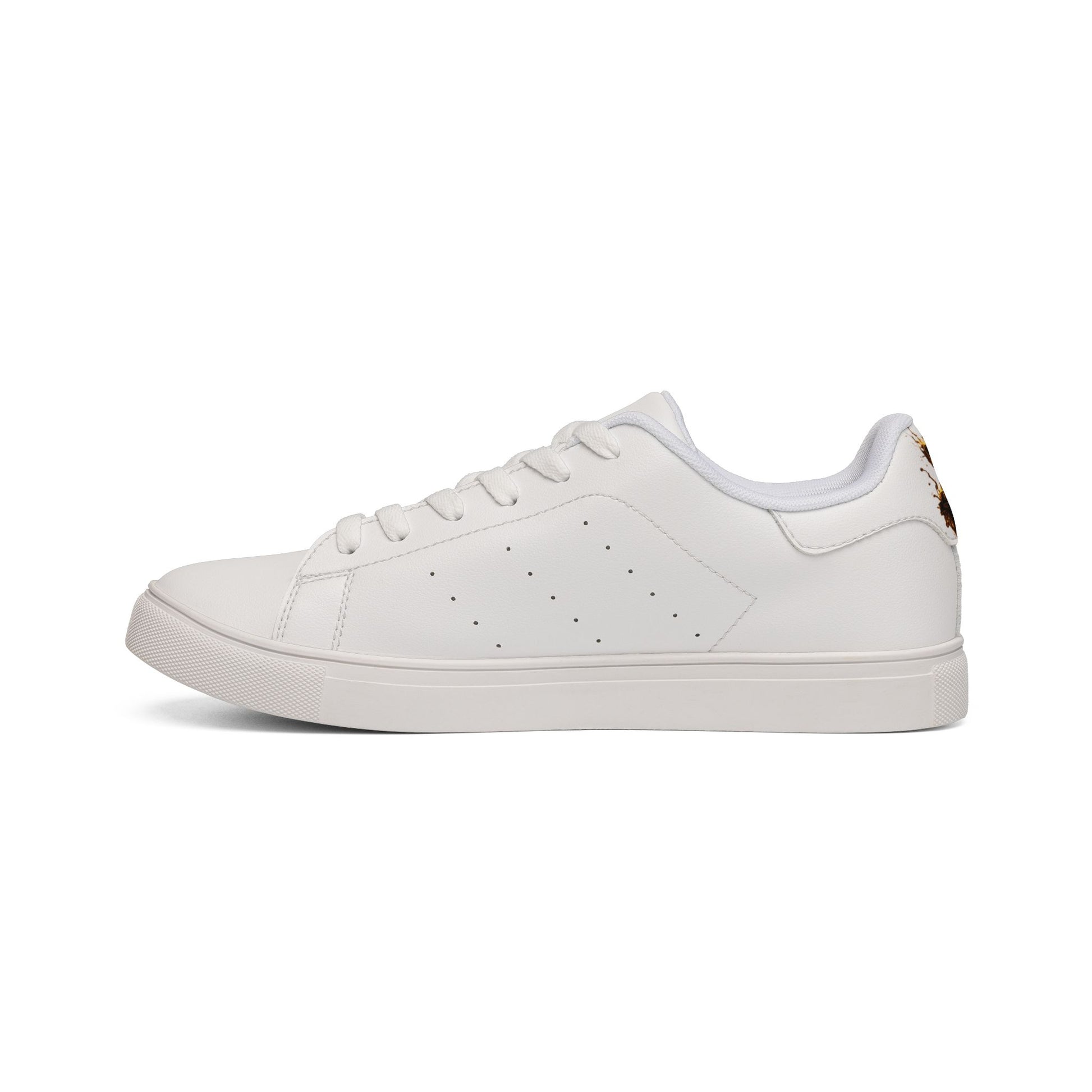Women's Low-Top Leather Sneakers — "Black Excellence 500" Retro Logo
