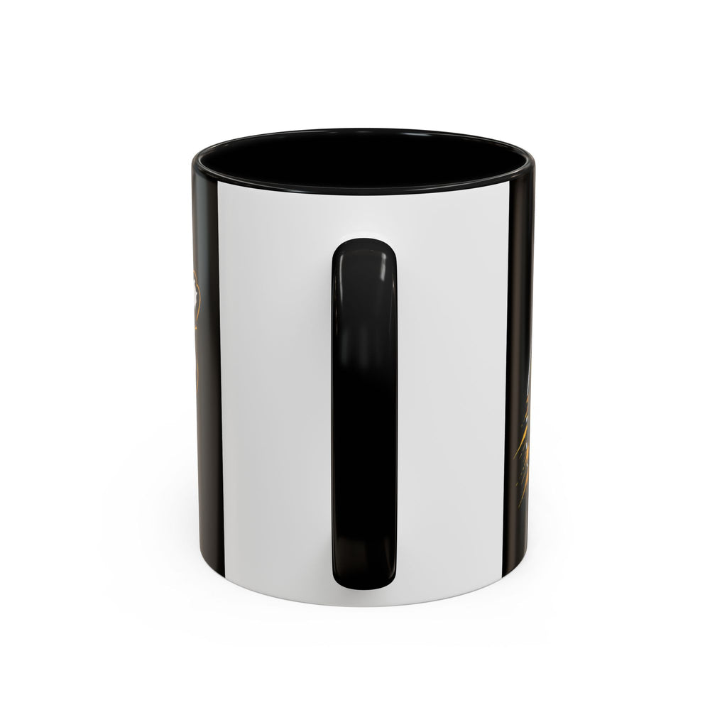Accent Coffee Mug — '2-Stream Show' Black & Gold Podcast Logo Coffee Mug (11/15 oz)