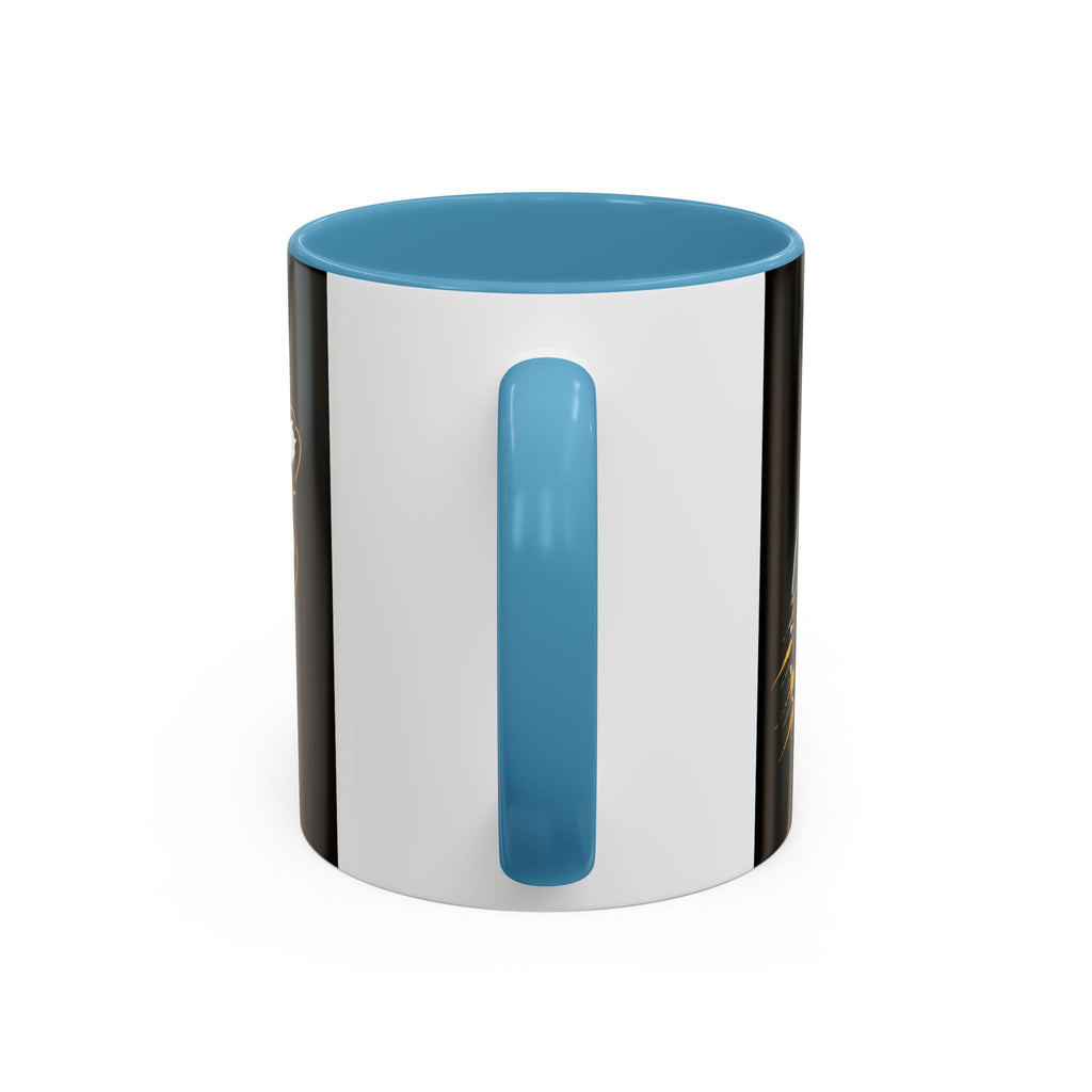 Accent Coffee Mug — '2-Stream Show' Black & Gold Podcast Logo Coffee Mug (11/15 oz)