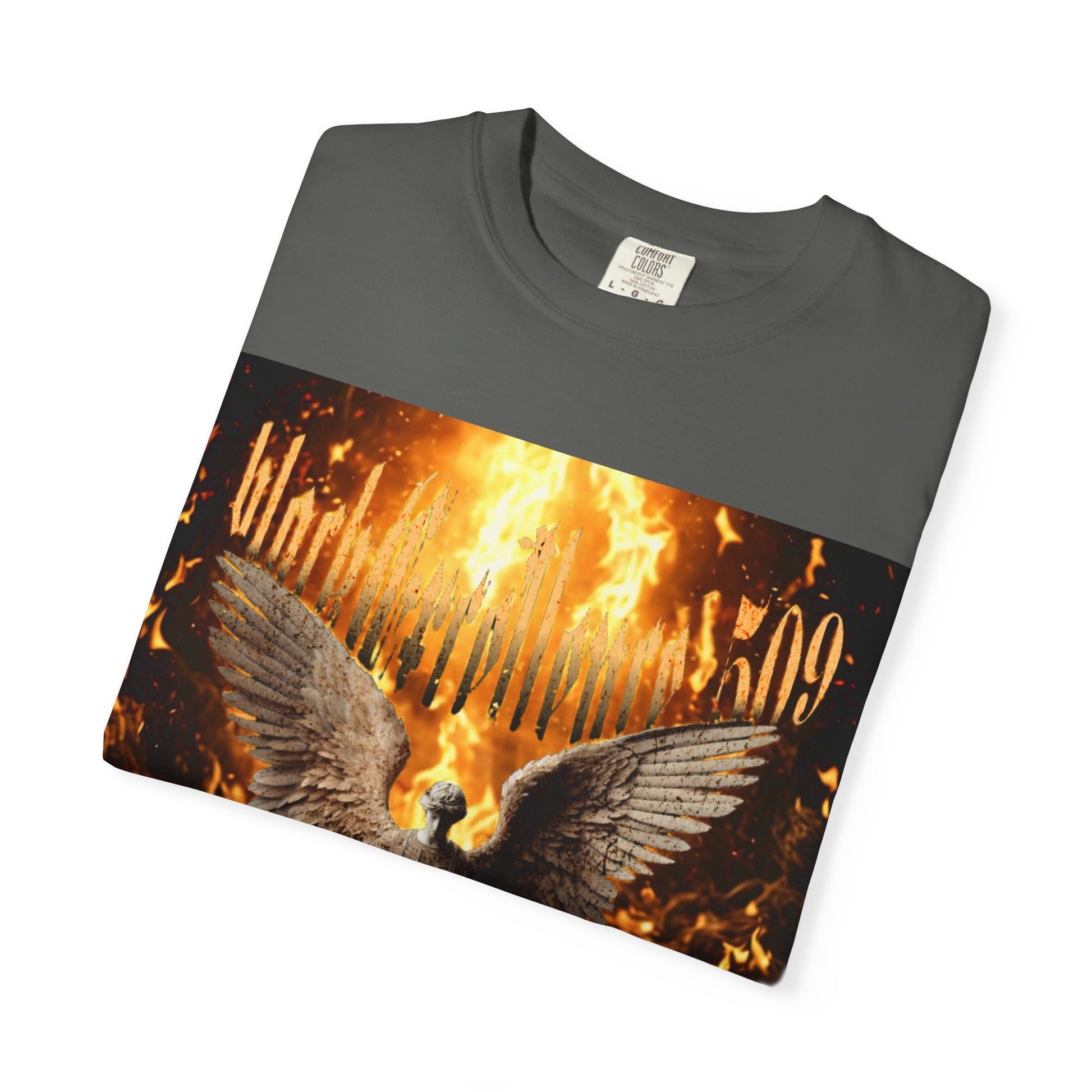 Dramatic Angel Graphic T-shirt | Gothic Style Tee | Unisex Casual Shirt | Festival Wear | Unique Gift for Music Lovers