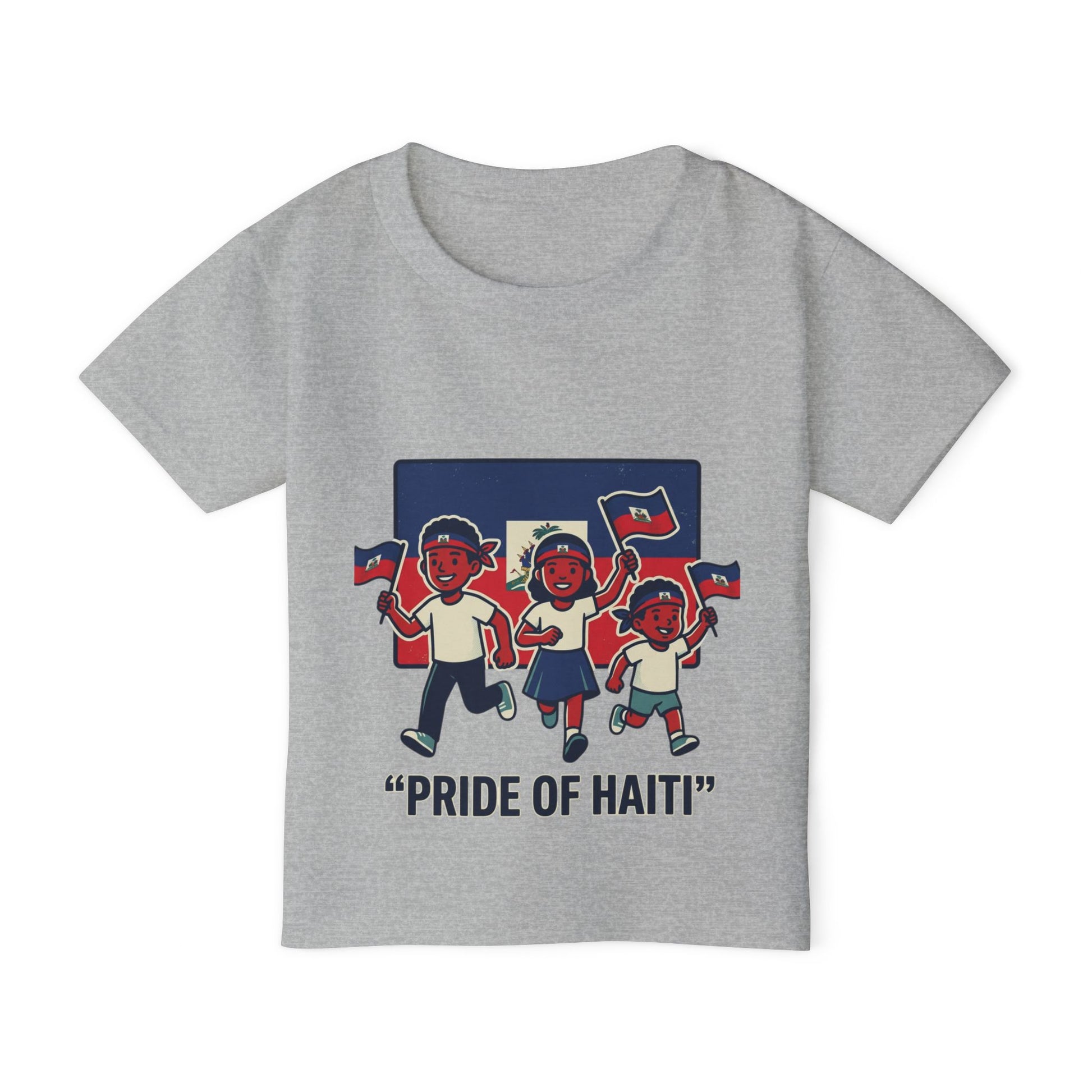 Toddler T-Shirt — “Pride of Haiti” Kids Graphic Tee (Patriotic Haiti Flag Design)