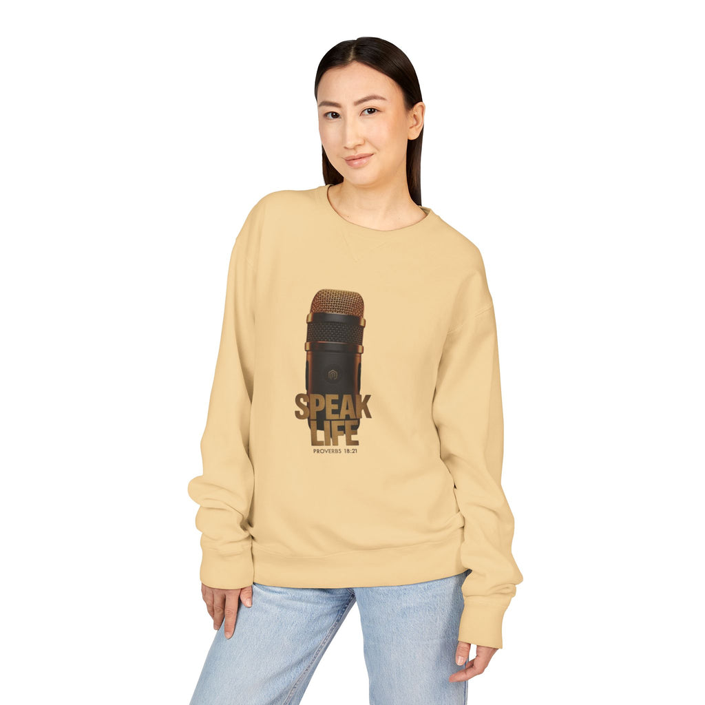 Speak Life Microphone Crewneck Sweatshirt