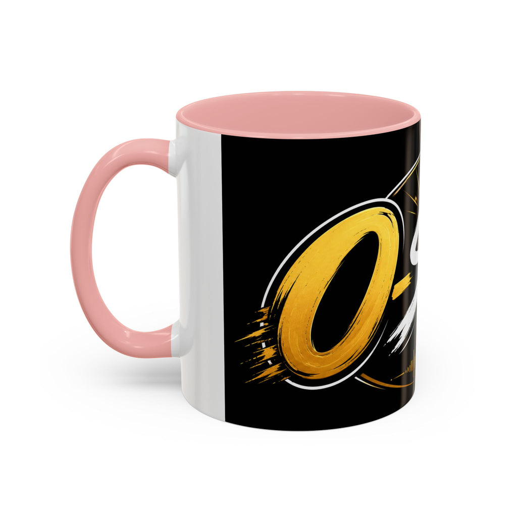 Accent Coffee Mug — '2-Stream Show' Black & Gold Podcast Logo Coffee Mug (11/15 oz)