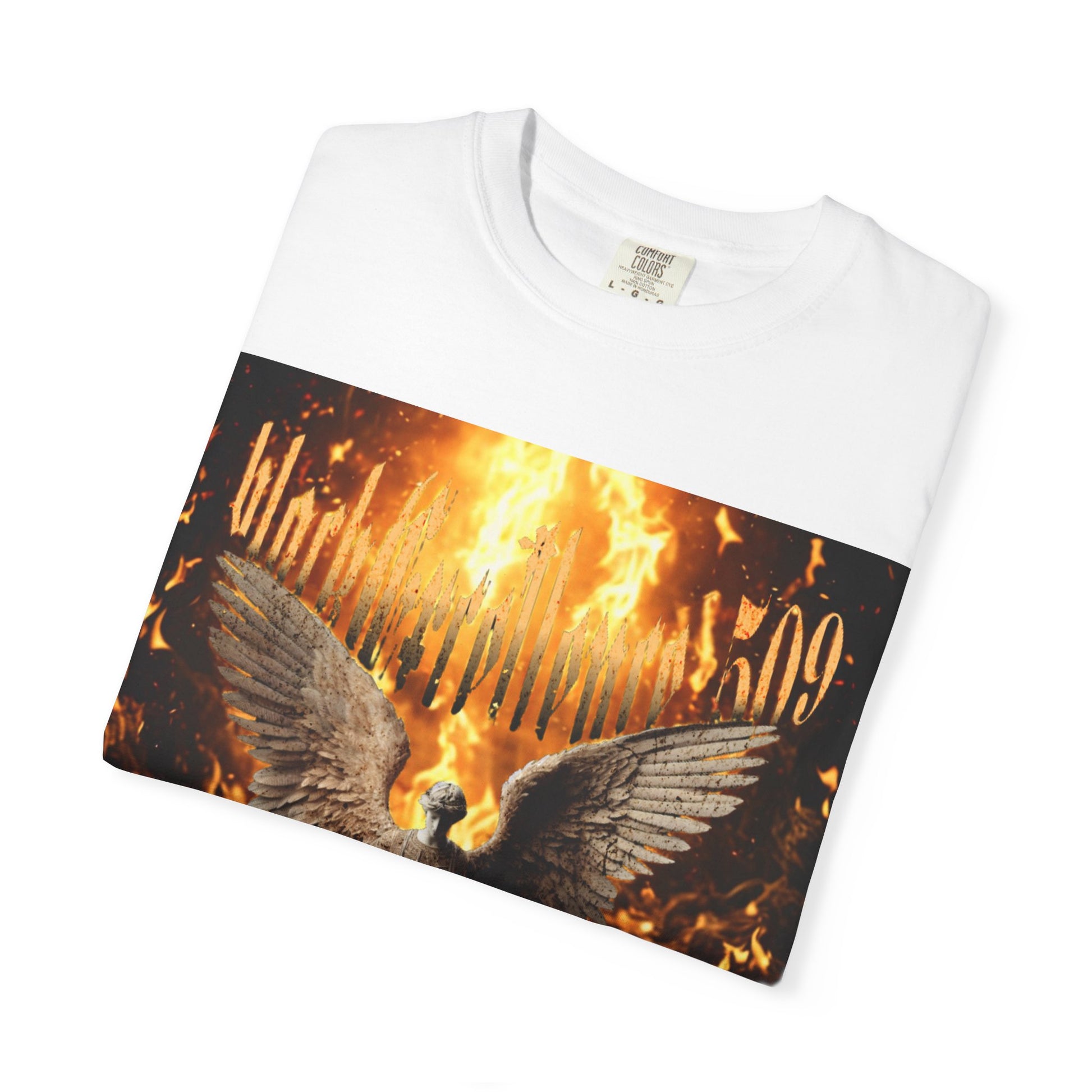Dramatic Angel Graphic T-shirt | Gothic Style Tee | Unisex Casual Shirt | Festival Wear | Unique Gift for Music Lovers