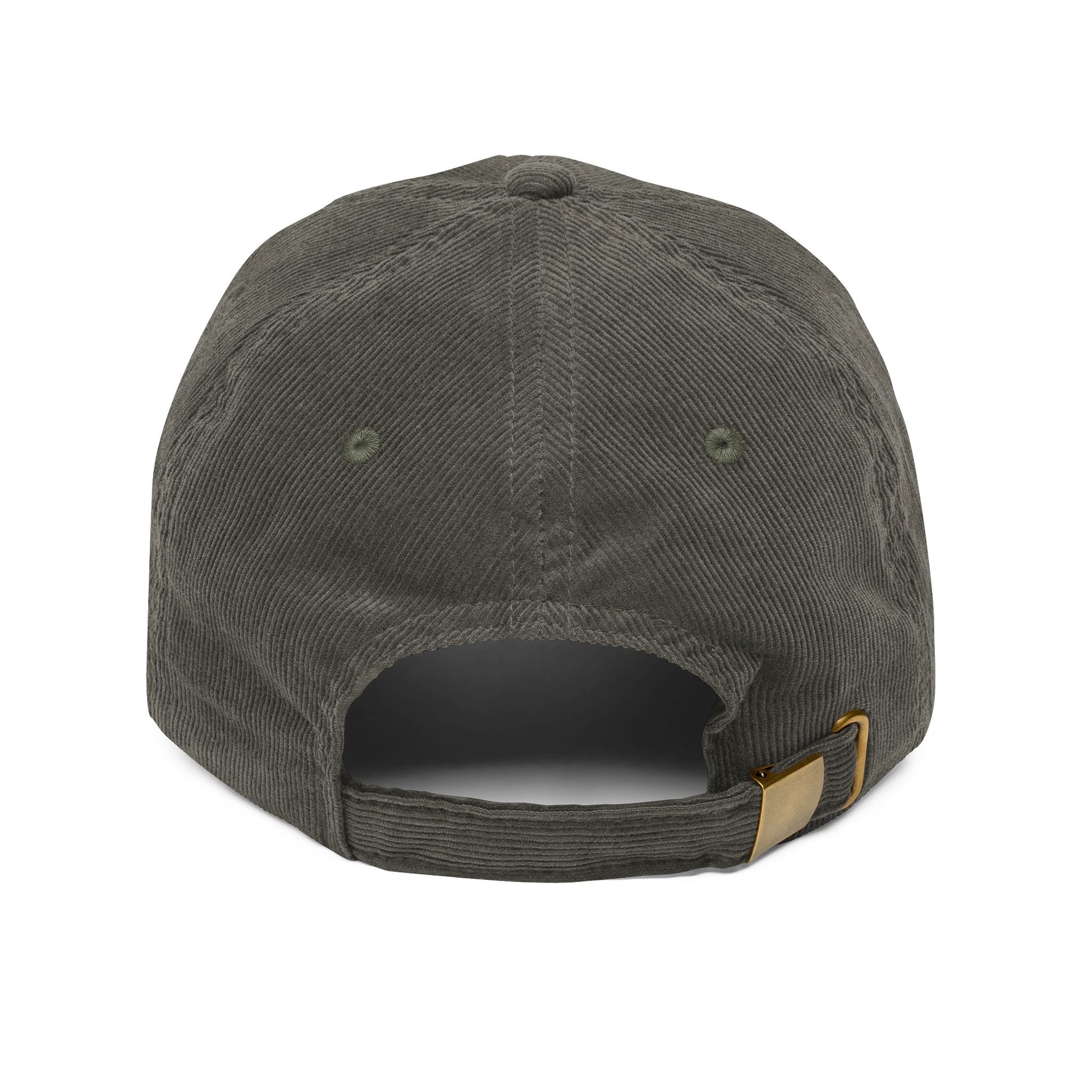 Vintage Corduroy Cap – Embroidered "O Stress" Palm Logo