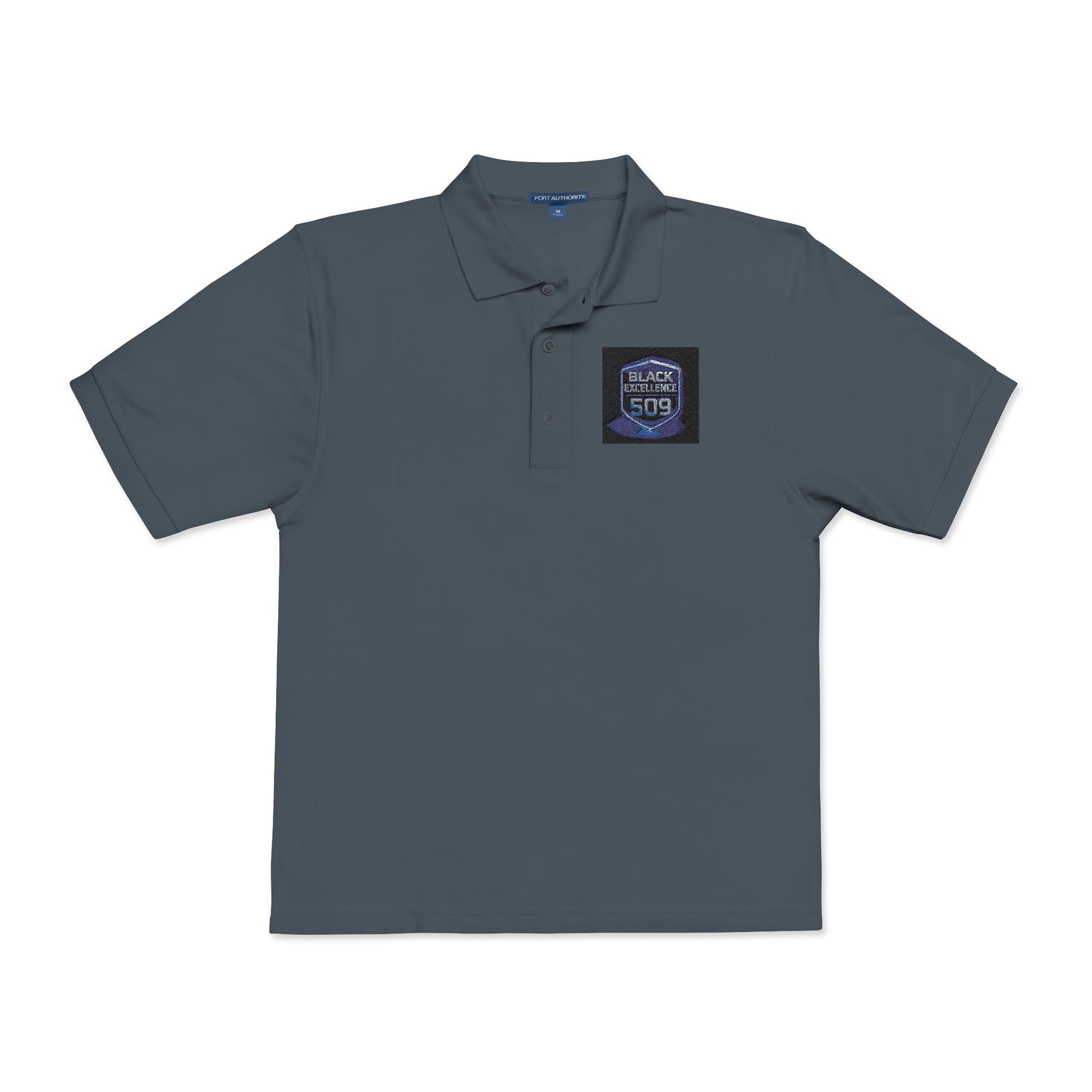Embroidered 'Stay Weird' Blue Galaxy Polo