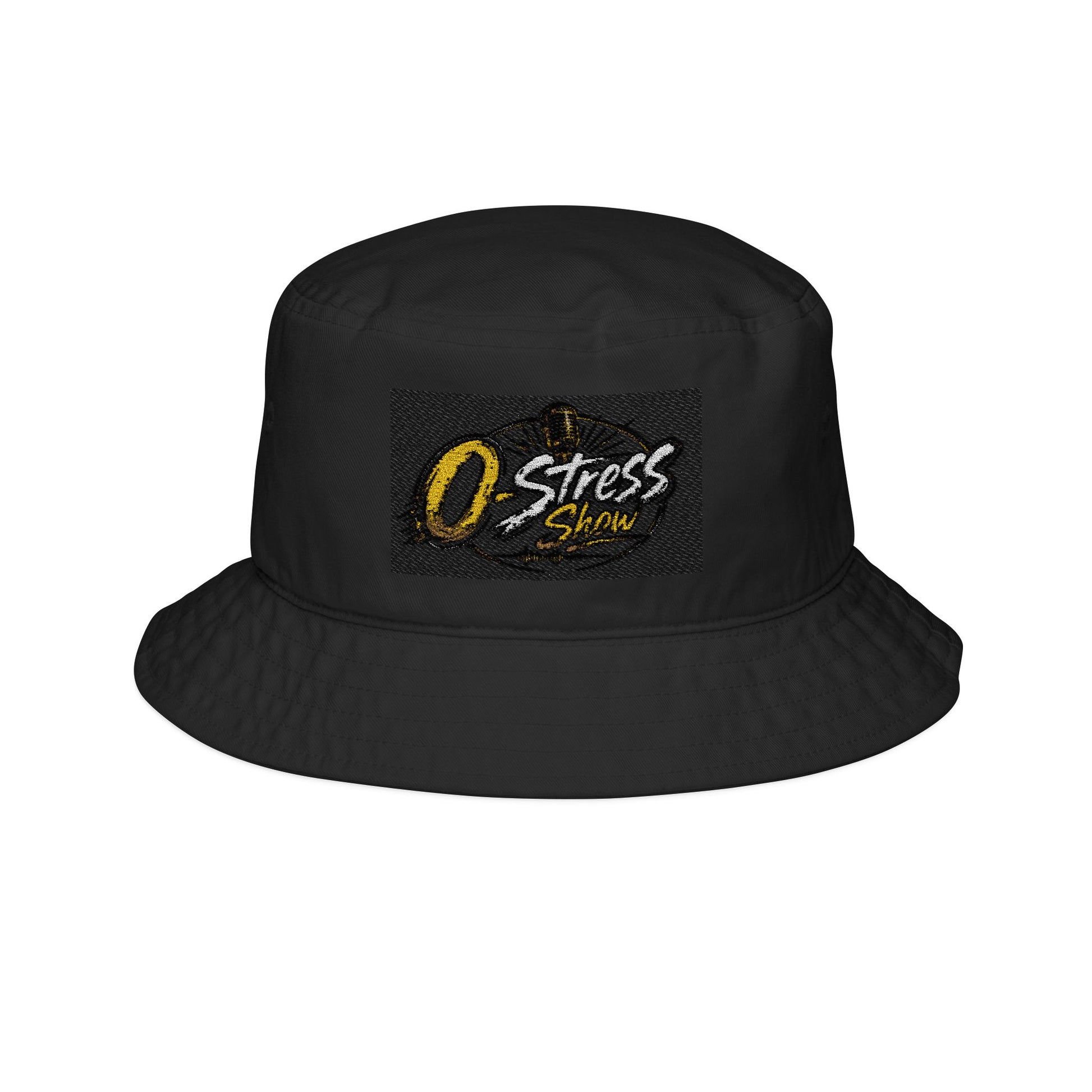 Embroidered '0 Stress' Bucket Hat — Casual Streetwear Sun Hat