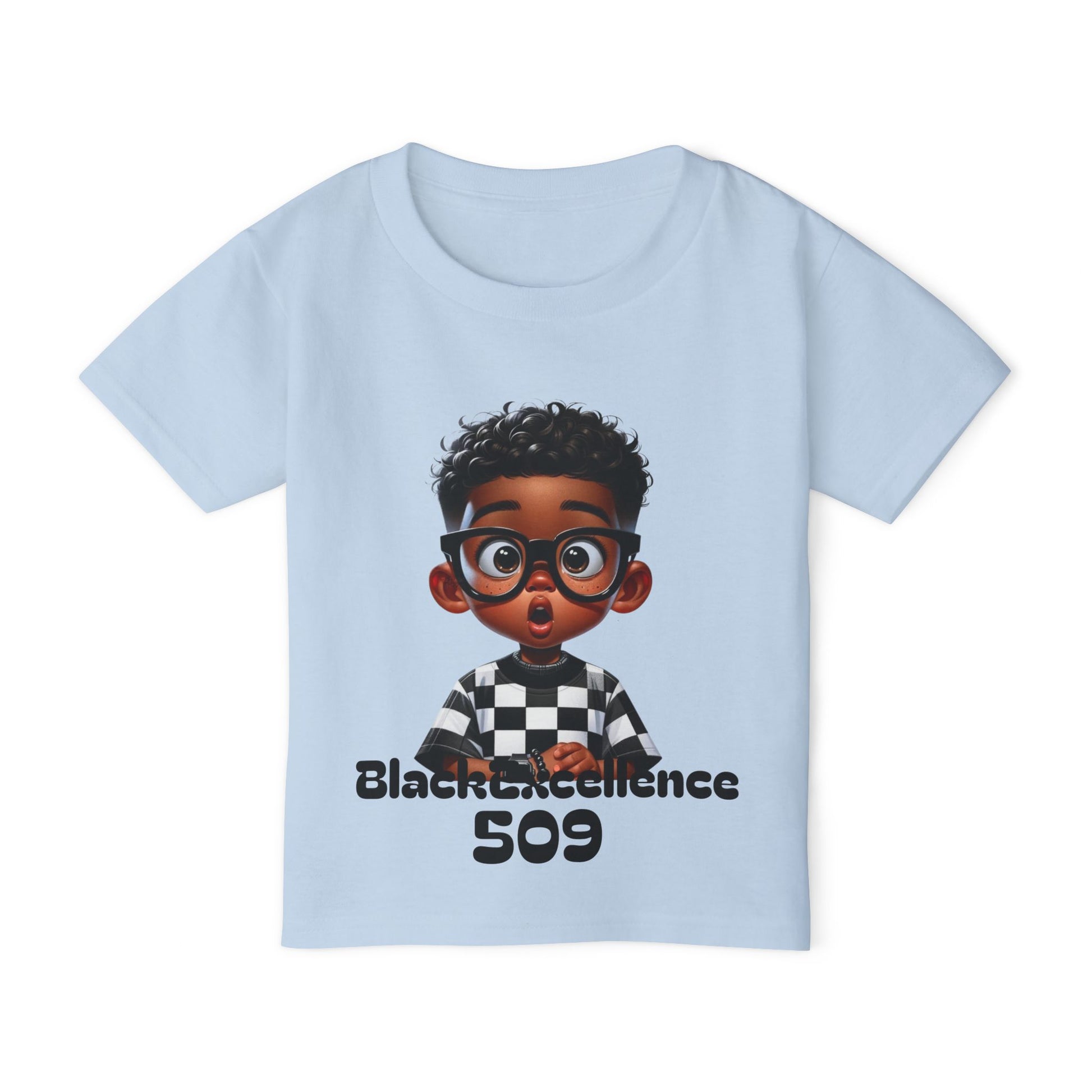 Toddler T-Shirt — 'Black Excellence 509' Cute Cartoon Boy Graphic