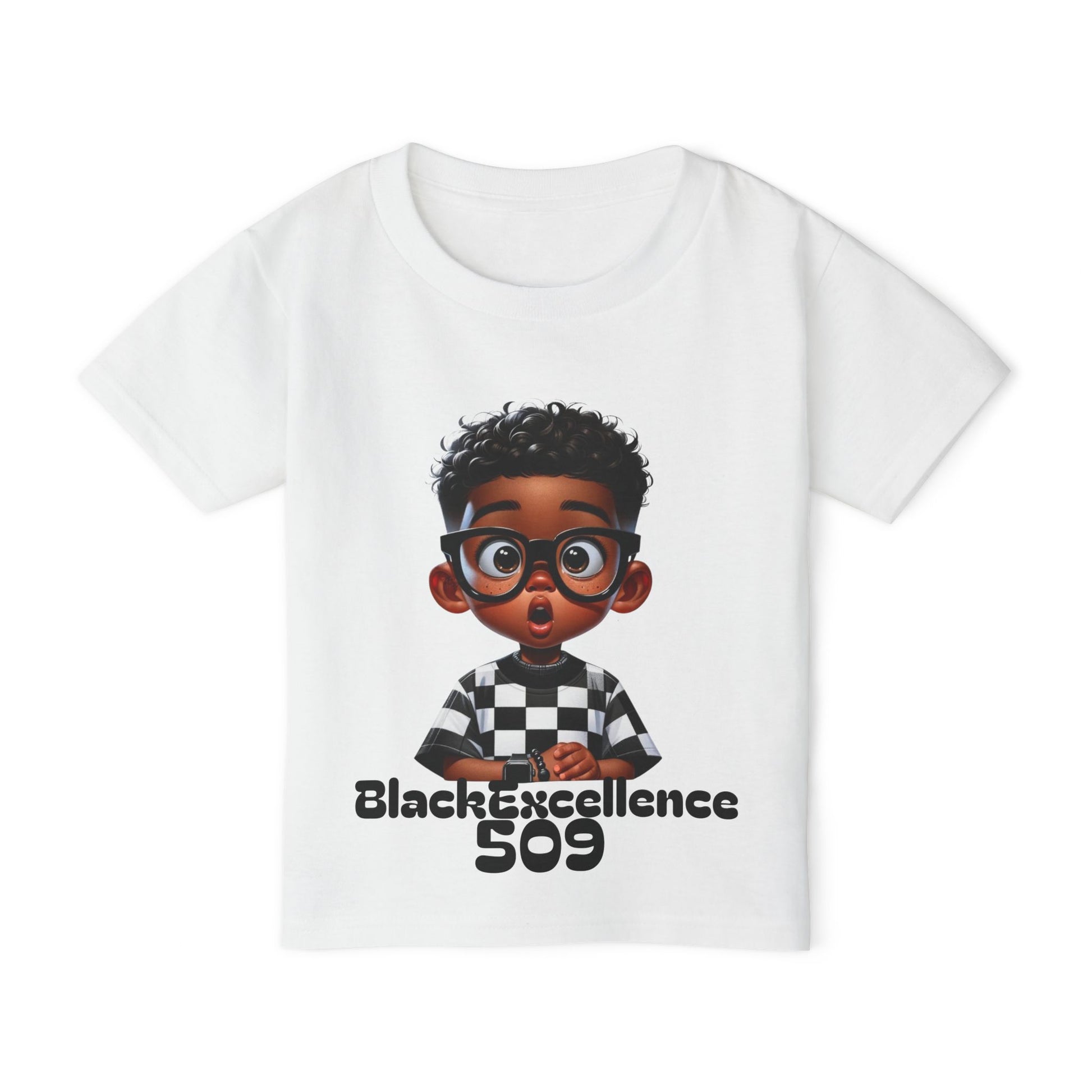 Toddler T-Shirt — 'Black Excellence 509' Cute Cartoon Boy Graphic