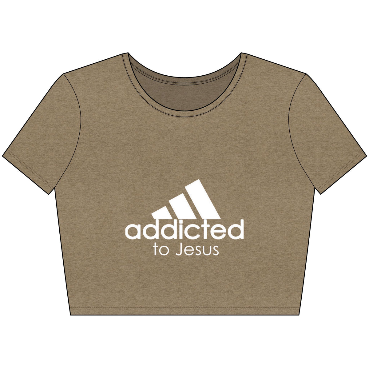 Addicted to Jesus Crop Tee, Faith-Inspired Shirt, Religious 