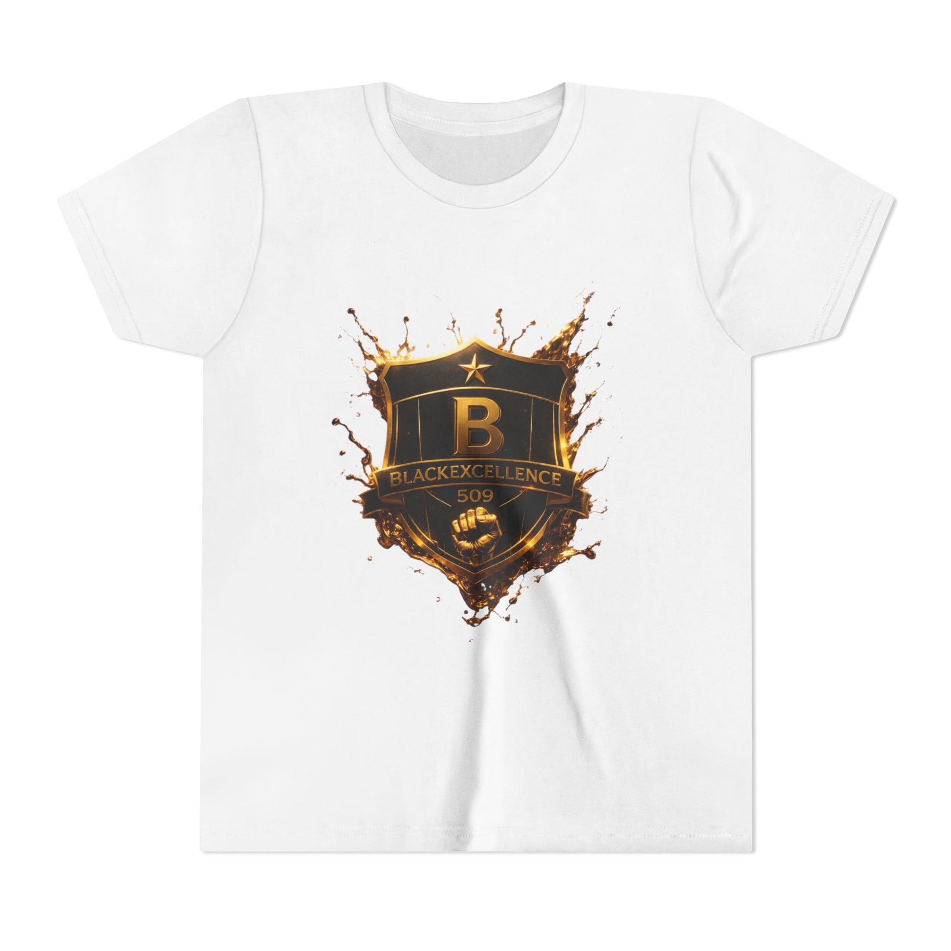 Youth Tee - Blackeyz Defense Gold Shield Graphic