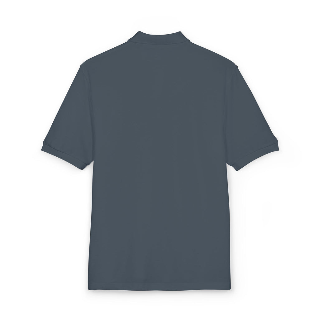Embroidered 'Stay Weird' Blue Galaxy Polo