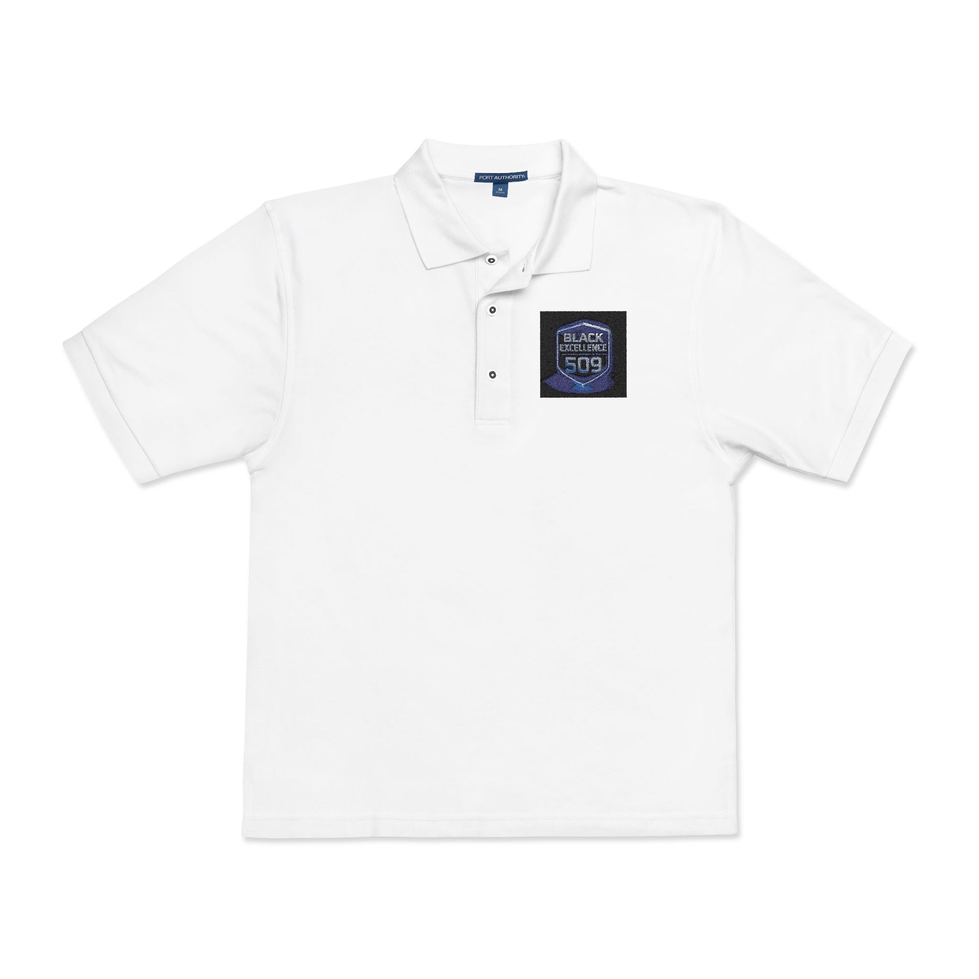 Embroidered 'Stay Weird' Blue Galaxy Polo
