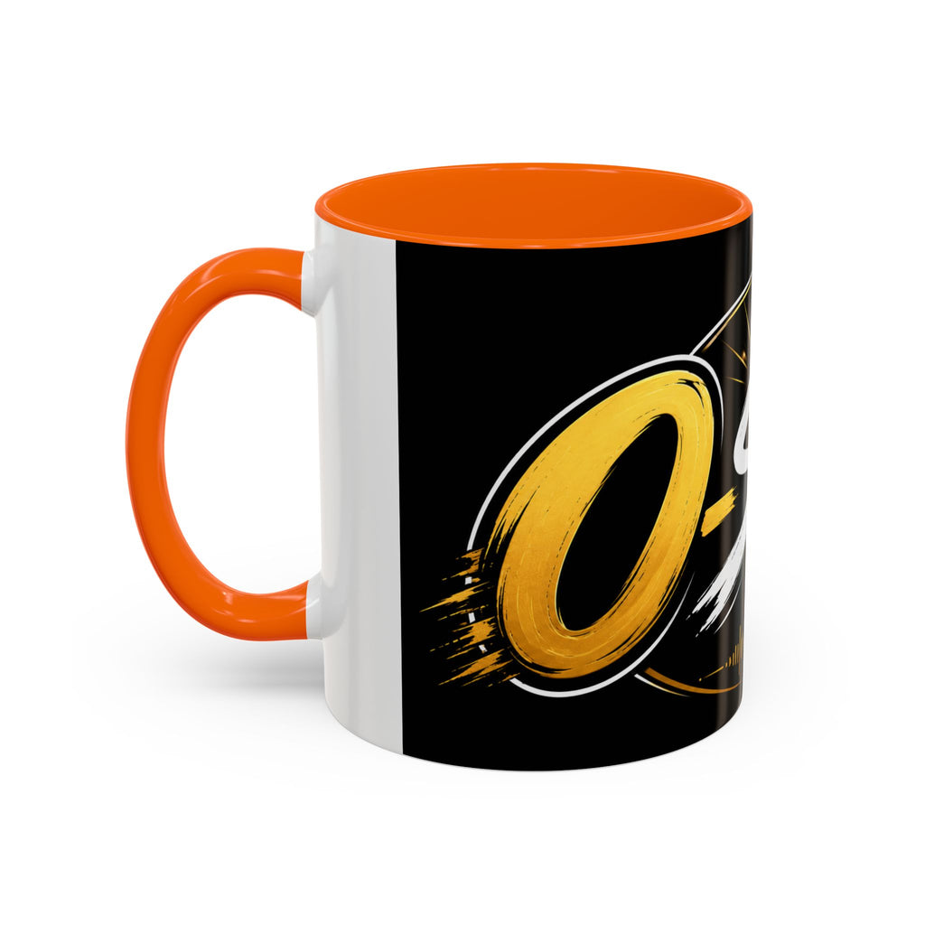 Accent Coffee Mug — '2-Stream Show' Black & Gold Podcast Logo Coffee Mug (11/15 oz)