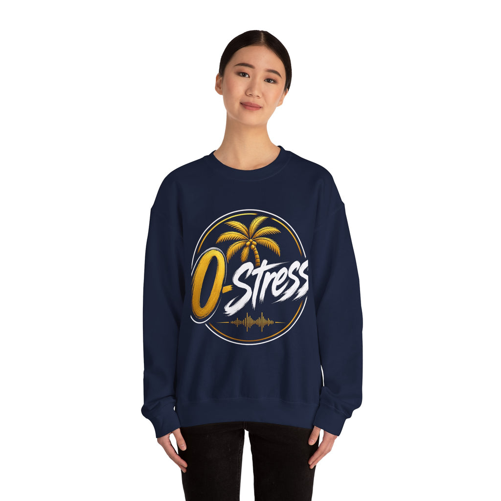 Palm Sunset Crewneck Sweatshirt — Gold Palm Circle Graphic