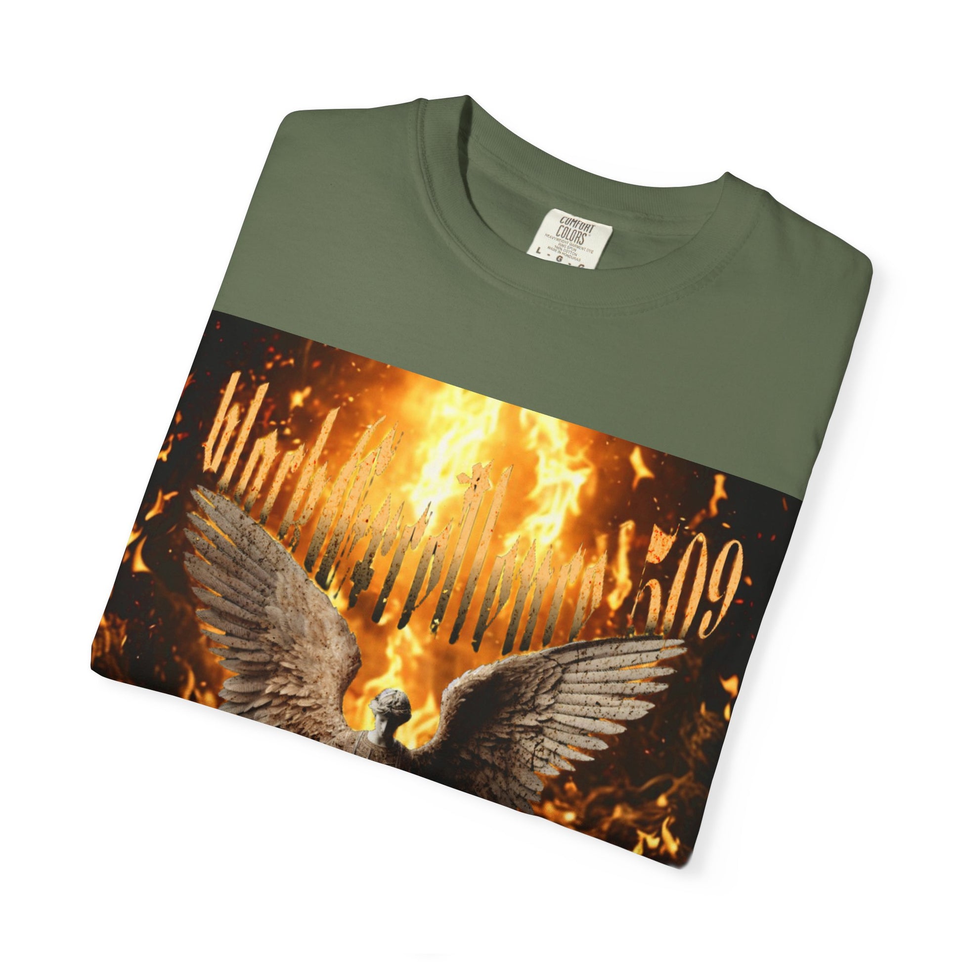 Dramatic Angel Graphic T-shirt | Gothic Style Tee | Unisex Casual Shirt | Festival Wear | Unique Gift for Music Lovers