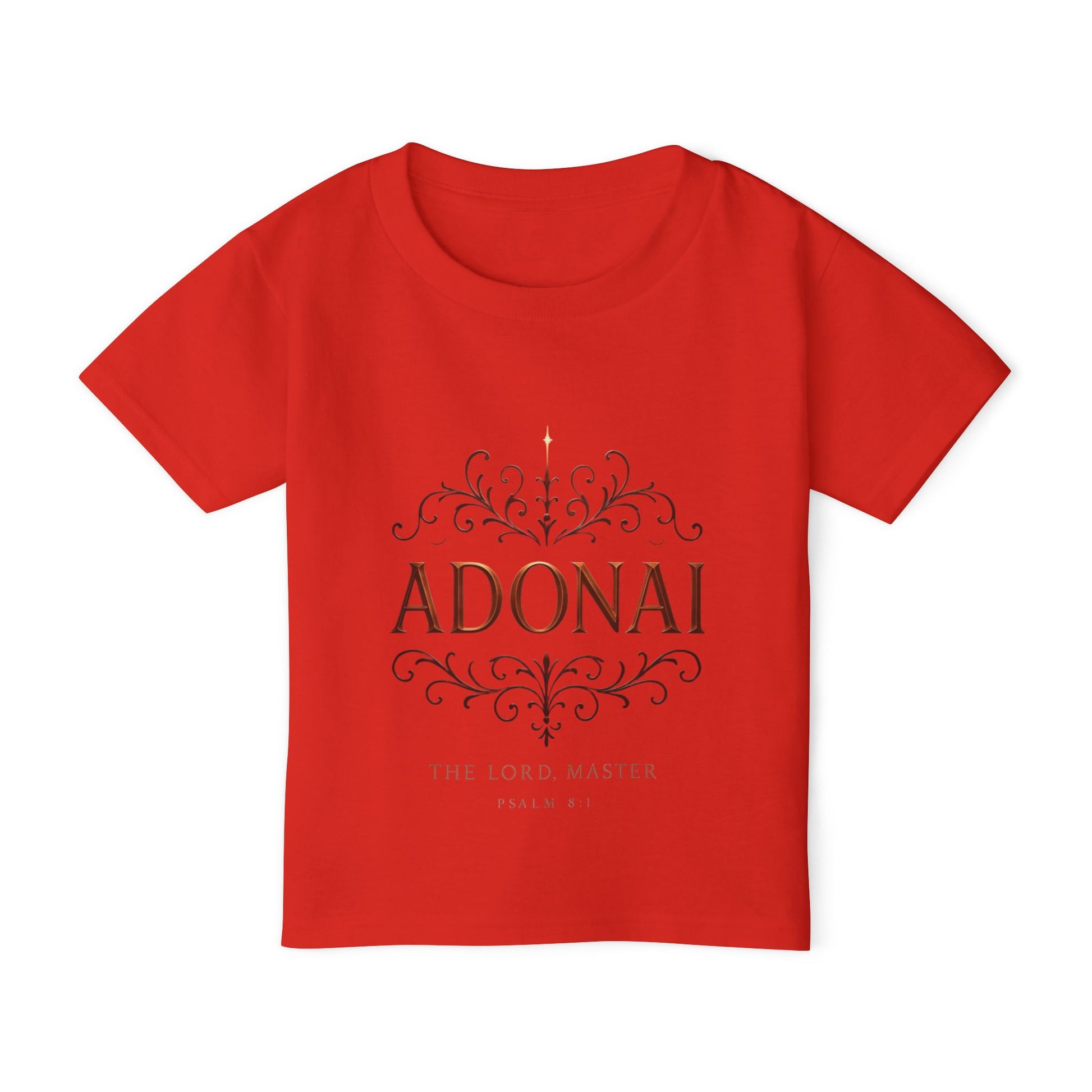 Adonai Toddler T‑Shirt — Faithful Psalm Design for Babies & Kids