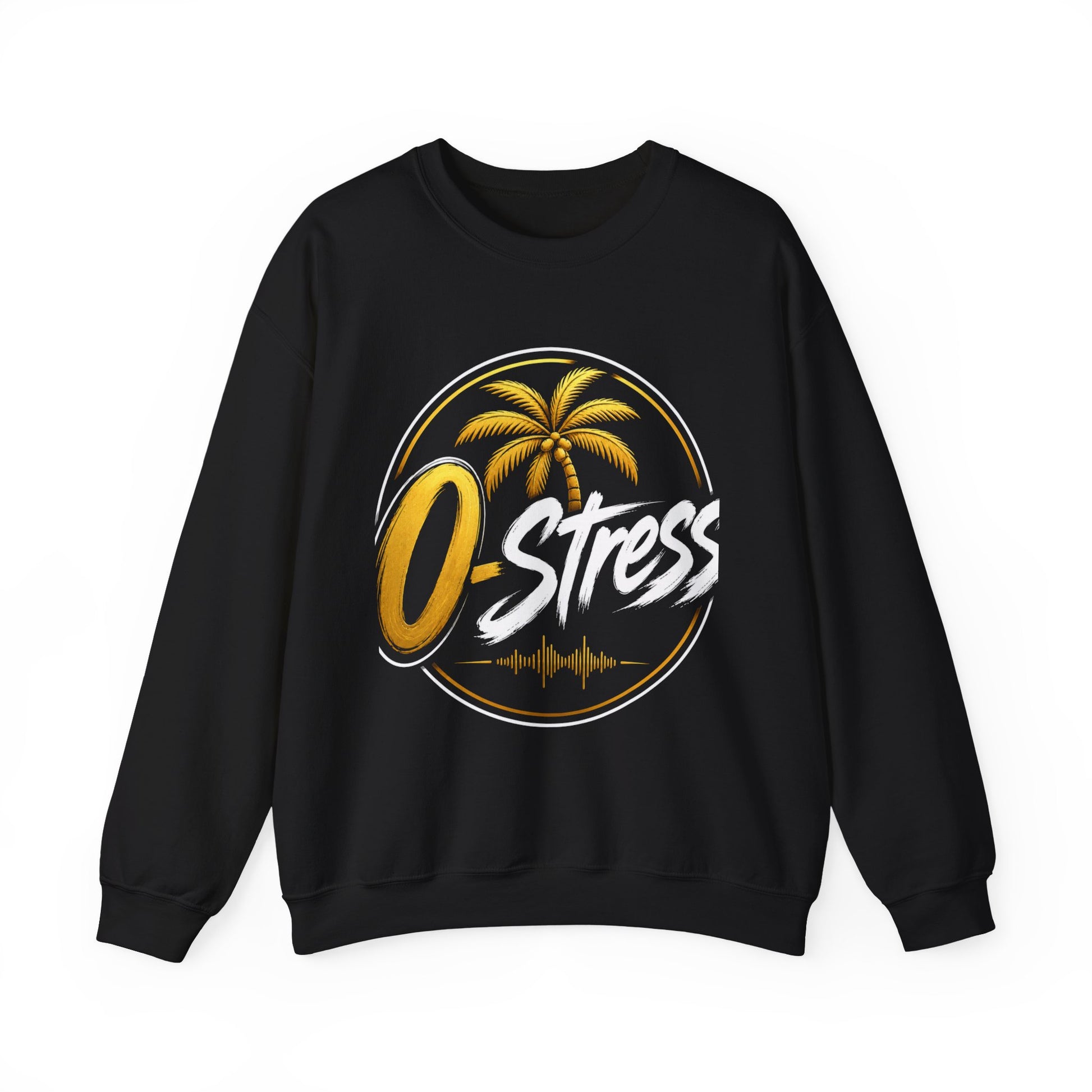 Palm Sunset Crewneck Sweatshirt — Gold Palm Circle Graphic
