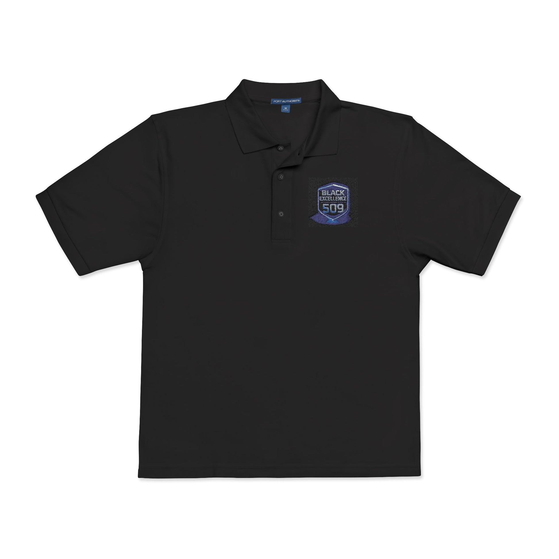 Embroidered 'Stay Weird' Blue Galaxy Polo