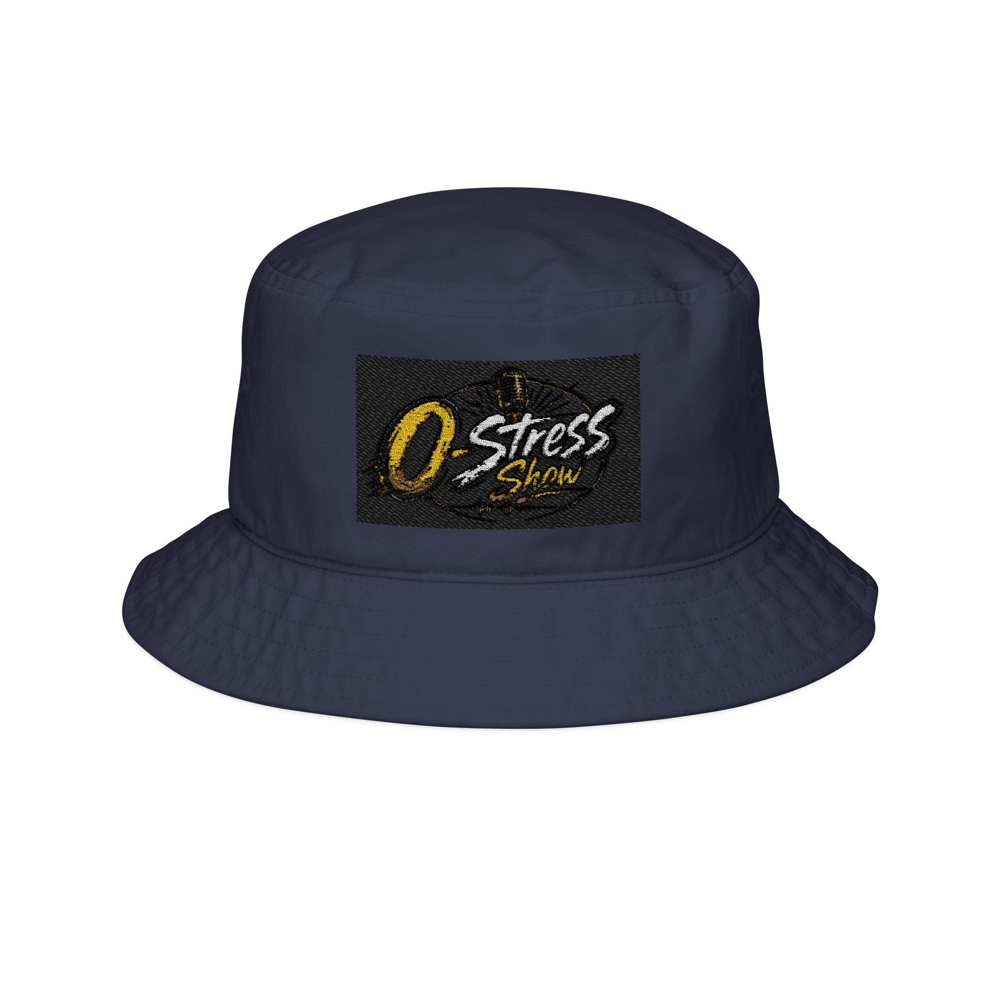 Embroidered '0 Stress' Bucket Hat — Casual Streetwear Sun Hat