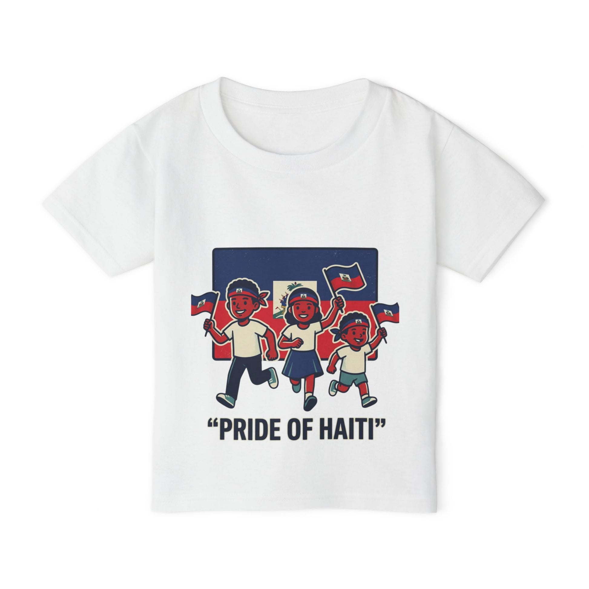 Toddler T-Shirt — “Pride of Haiti” Kids Graphic Tee (Patriotic Haiti Flag Design)