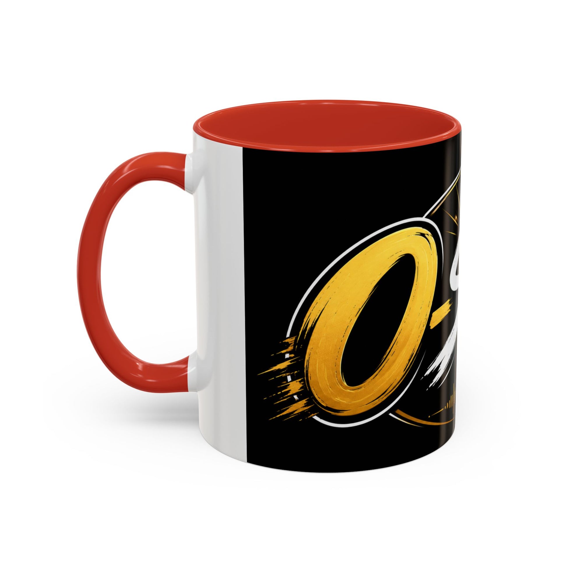 Accent Coffee Mug — '2-Stream Show' Black & Gold Podcast Logo Coffee Mug (11/15 oz)