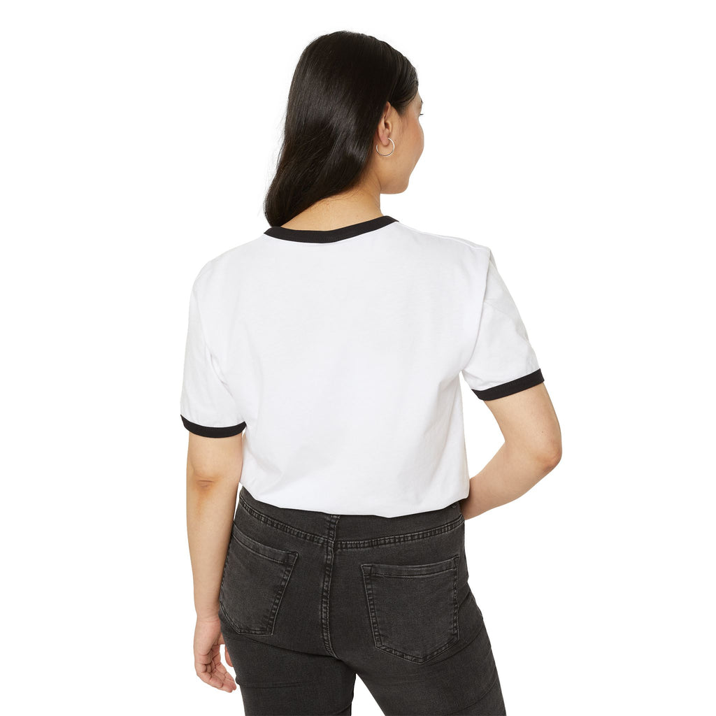 Christian Cross Ringer T-Shirt — Faith Key Graphic Tee