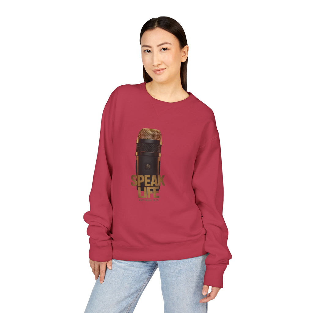 Speak Life Microphone Crewneck Sweatshirt