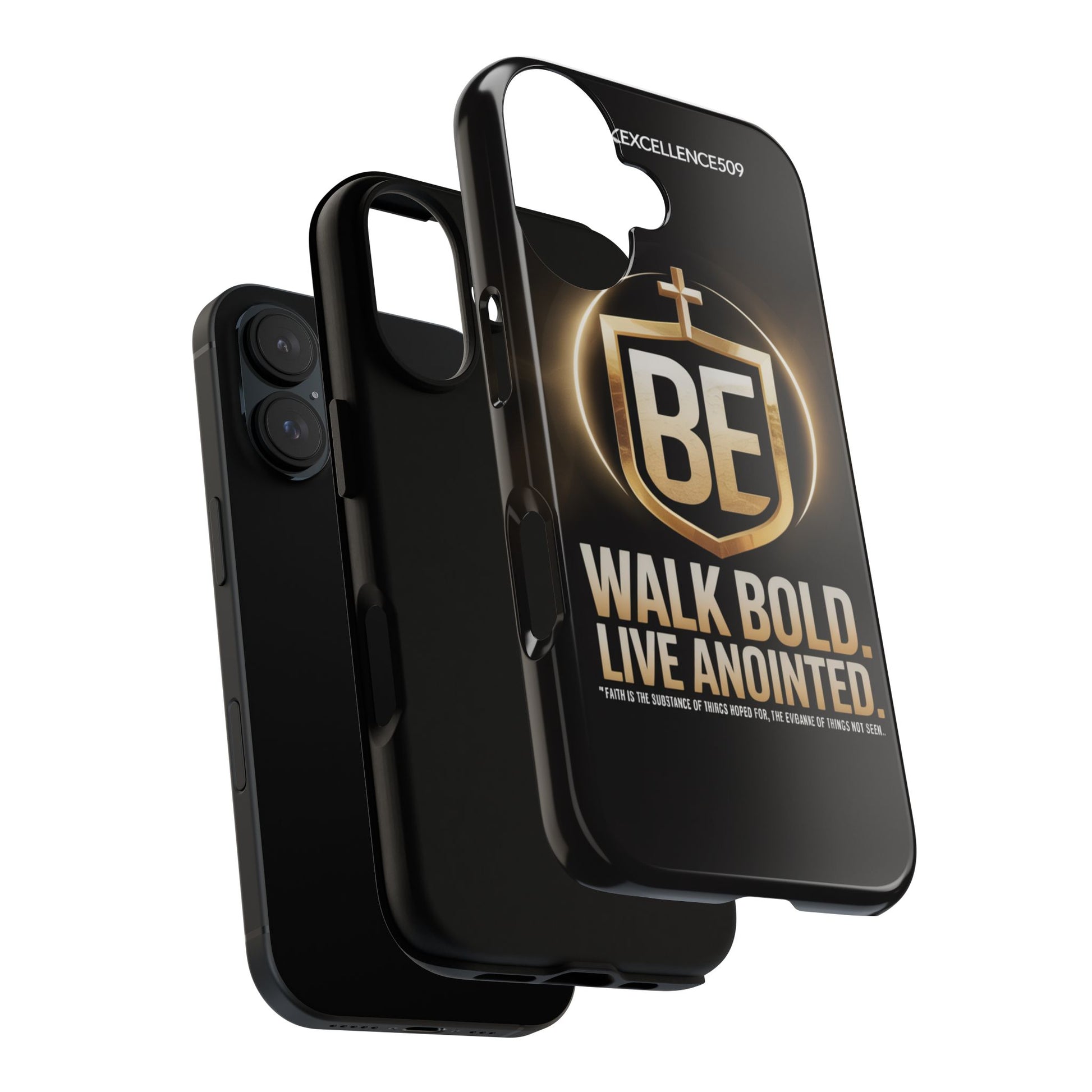 Phone Case — BE Walk Bold. Live Anointed. Christian Faith Armor Design