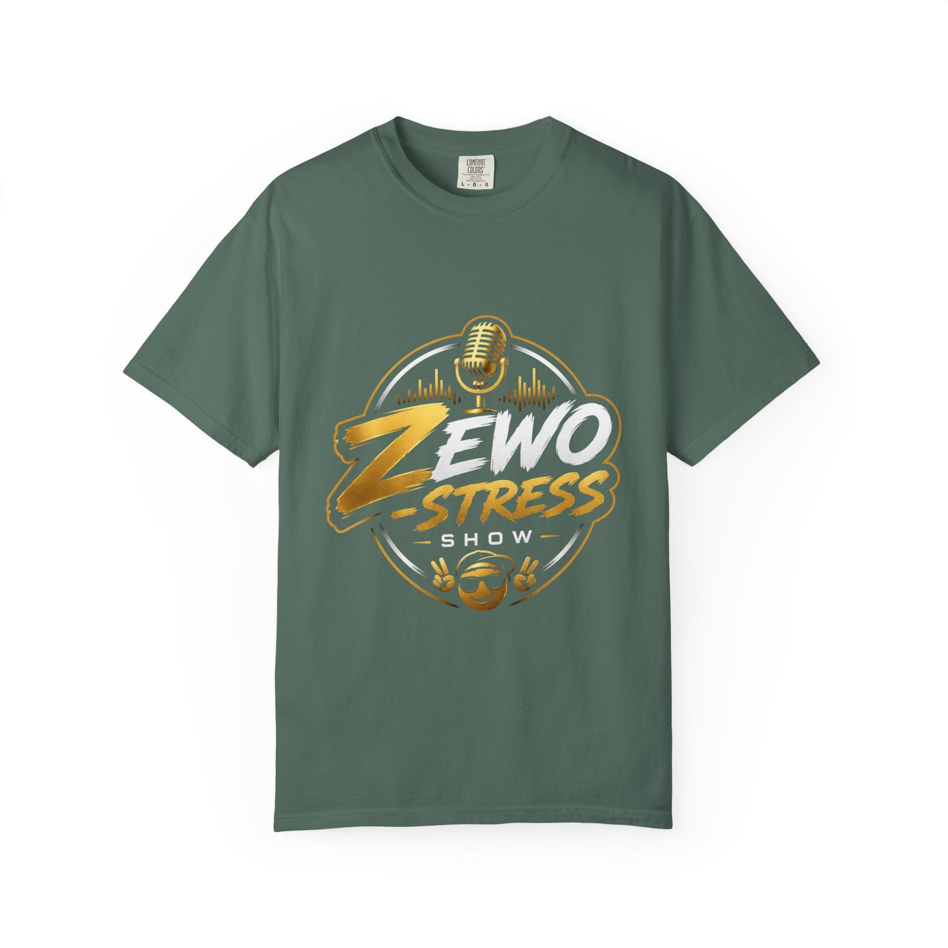 Z-Stress Podcast Logo T-Shirt — Relaxed Microphone Graphic Tee
