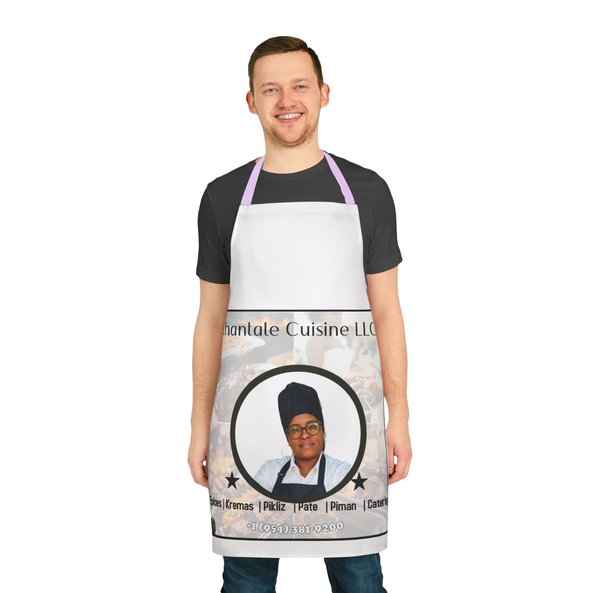 Chef Apron with 5-Color Straps - Customizable Cooking Gift for Food Lovers, Grilling, Baking, BBQ, Culinary Classes