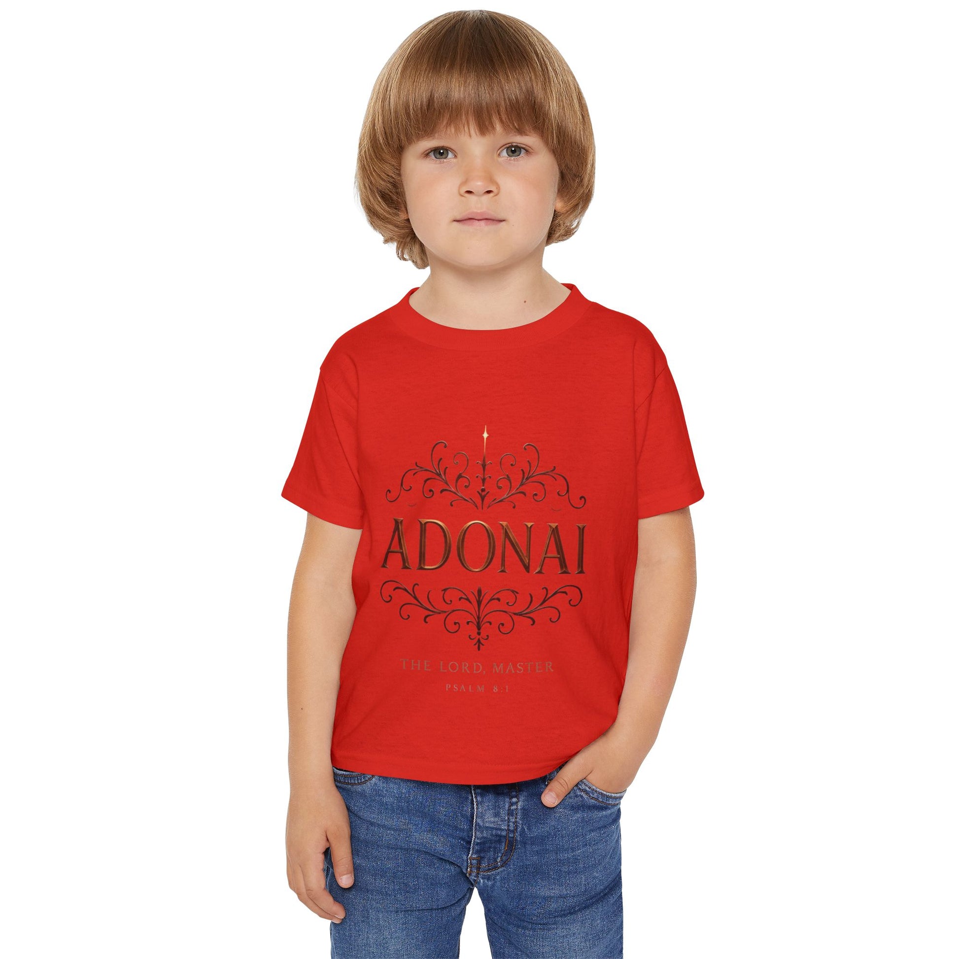 Adonai Toddler T‑Shirt — Faithful Psalm Design for Babies & Kids